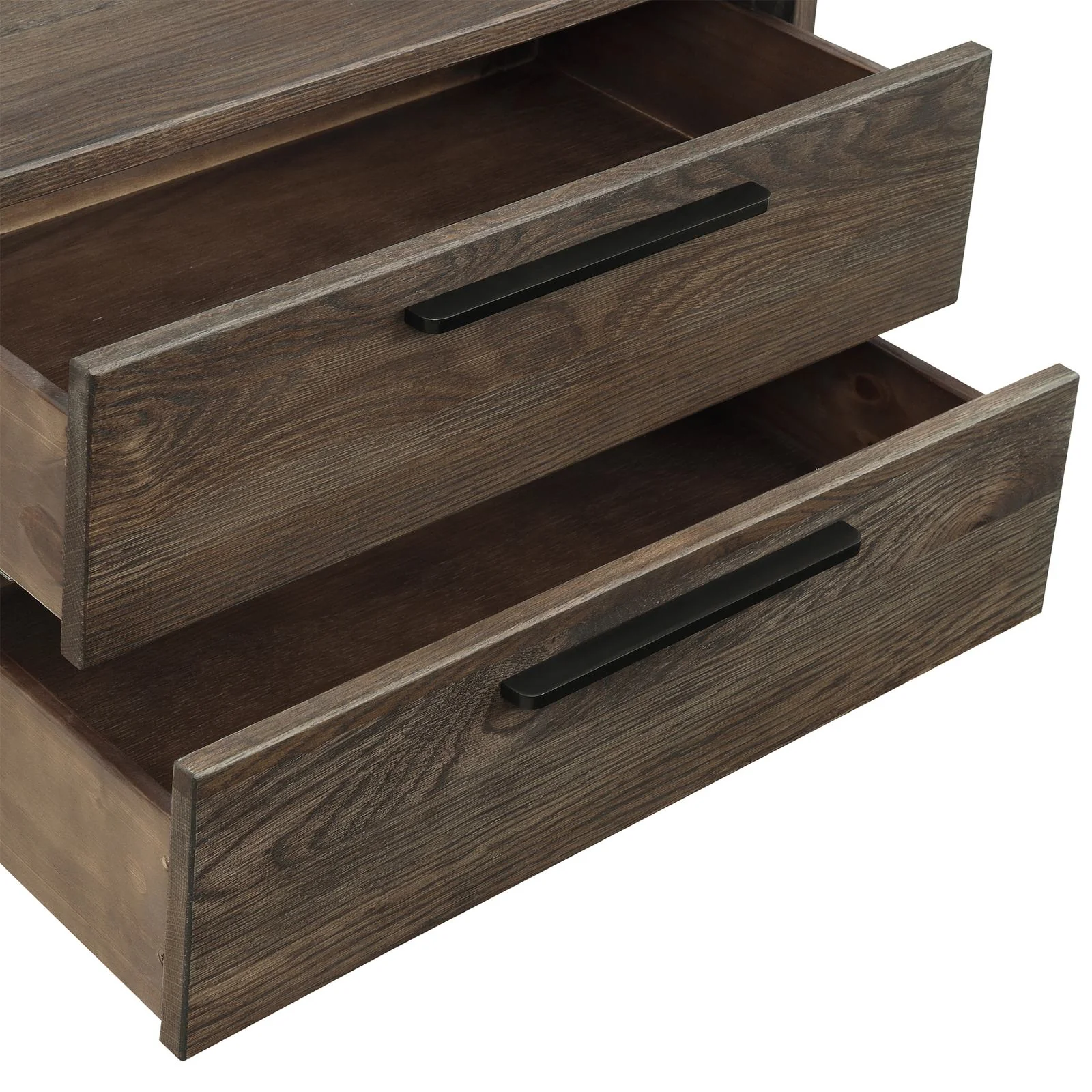 Astoria 3 Piece King Bedroom Set in Oak with Black Faux Leather - Image 7