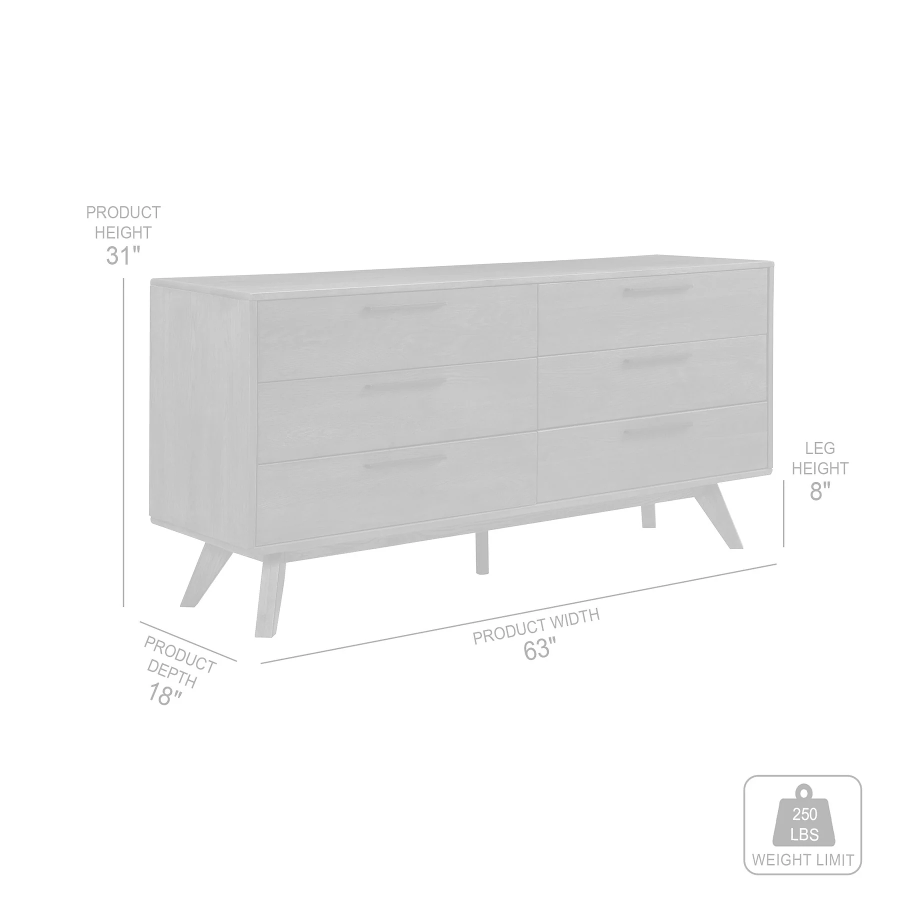 Astoria 4 Piece King Bedroom Set in Oak with Black Faux Leather - Image 11