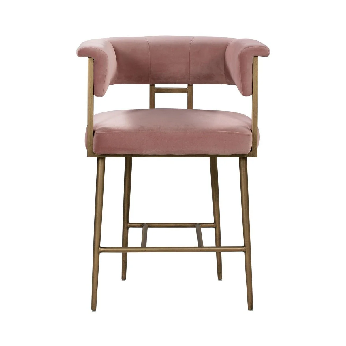 Astrid Blush Velvet Counter Stool - Image 3