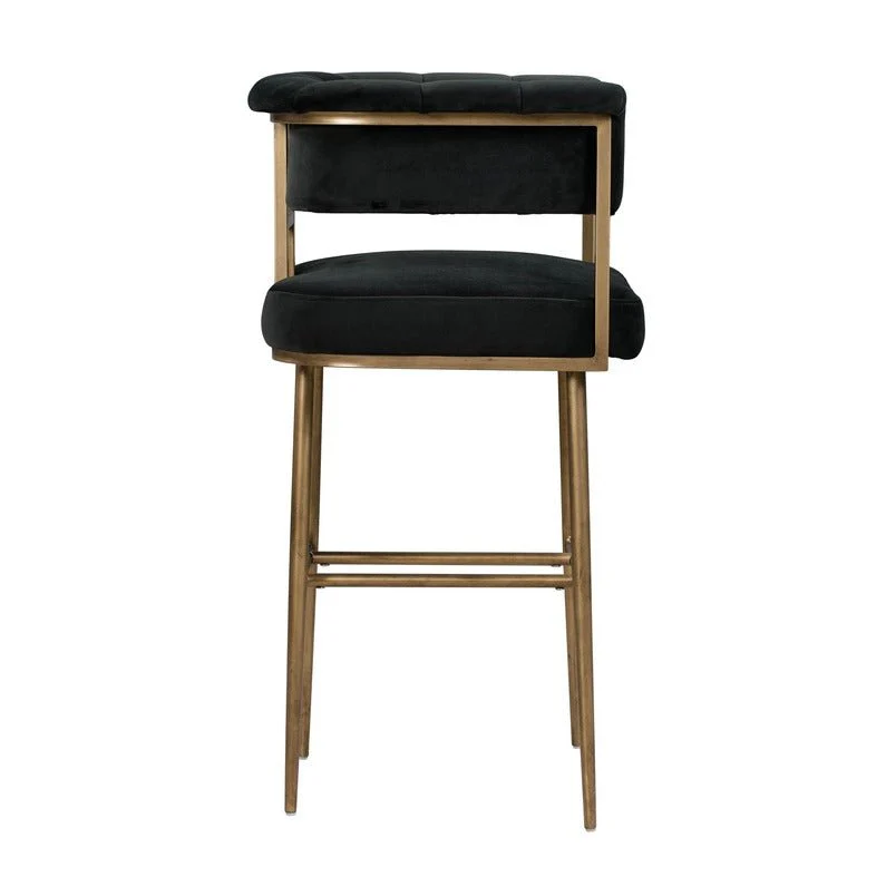 Astrid Grey Velvet Bar Stool - Image 5