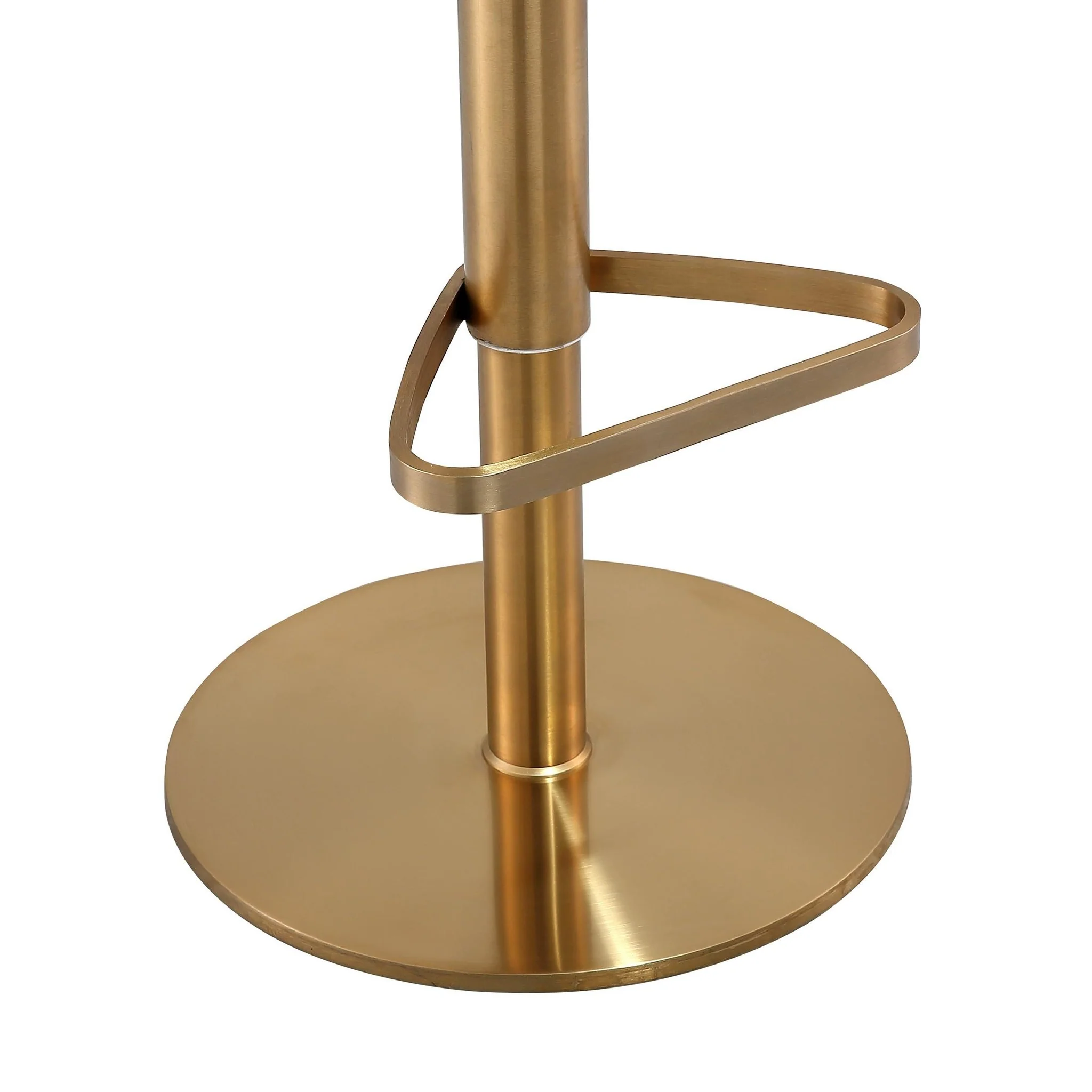 Astro White Performance Vegan Leather and Gold Adjustable Stool - Image 8