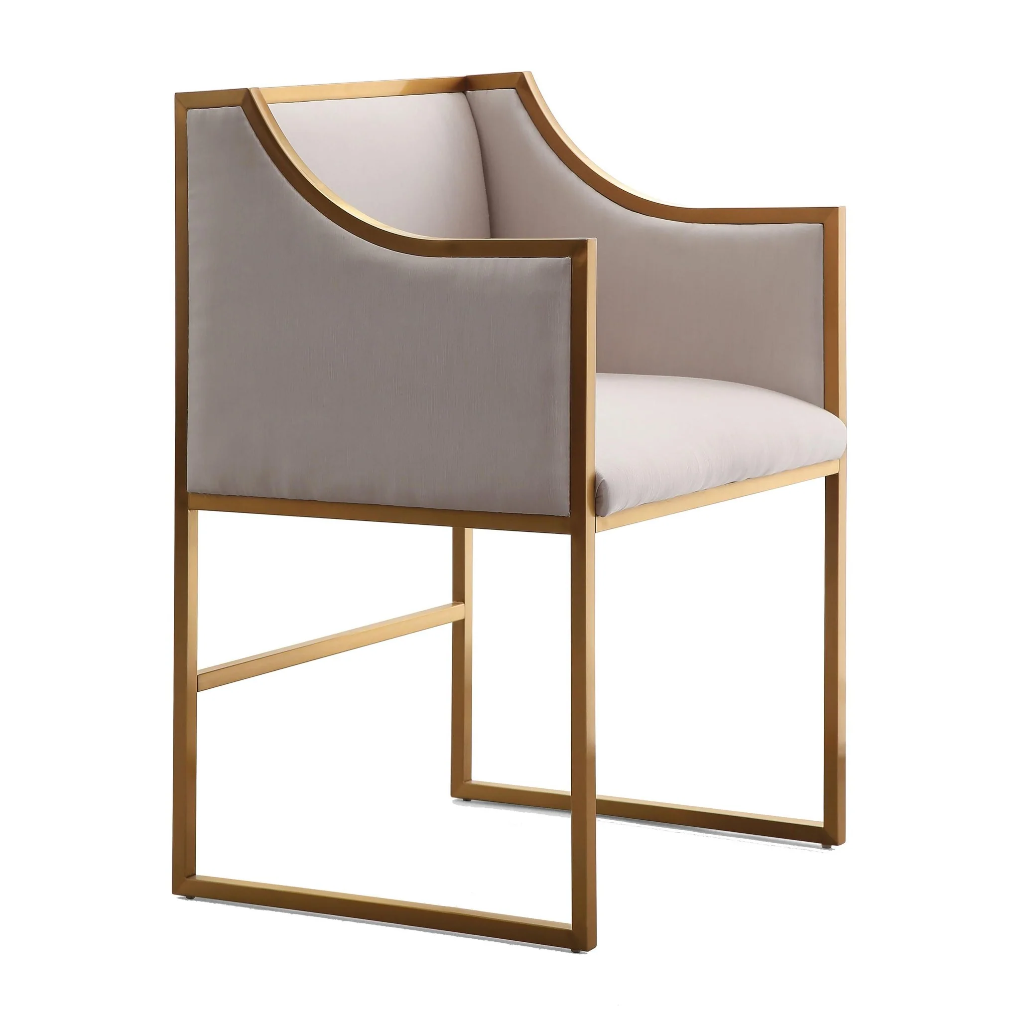 Atara Cream Velvet Gold Chair - Image 4
