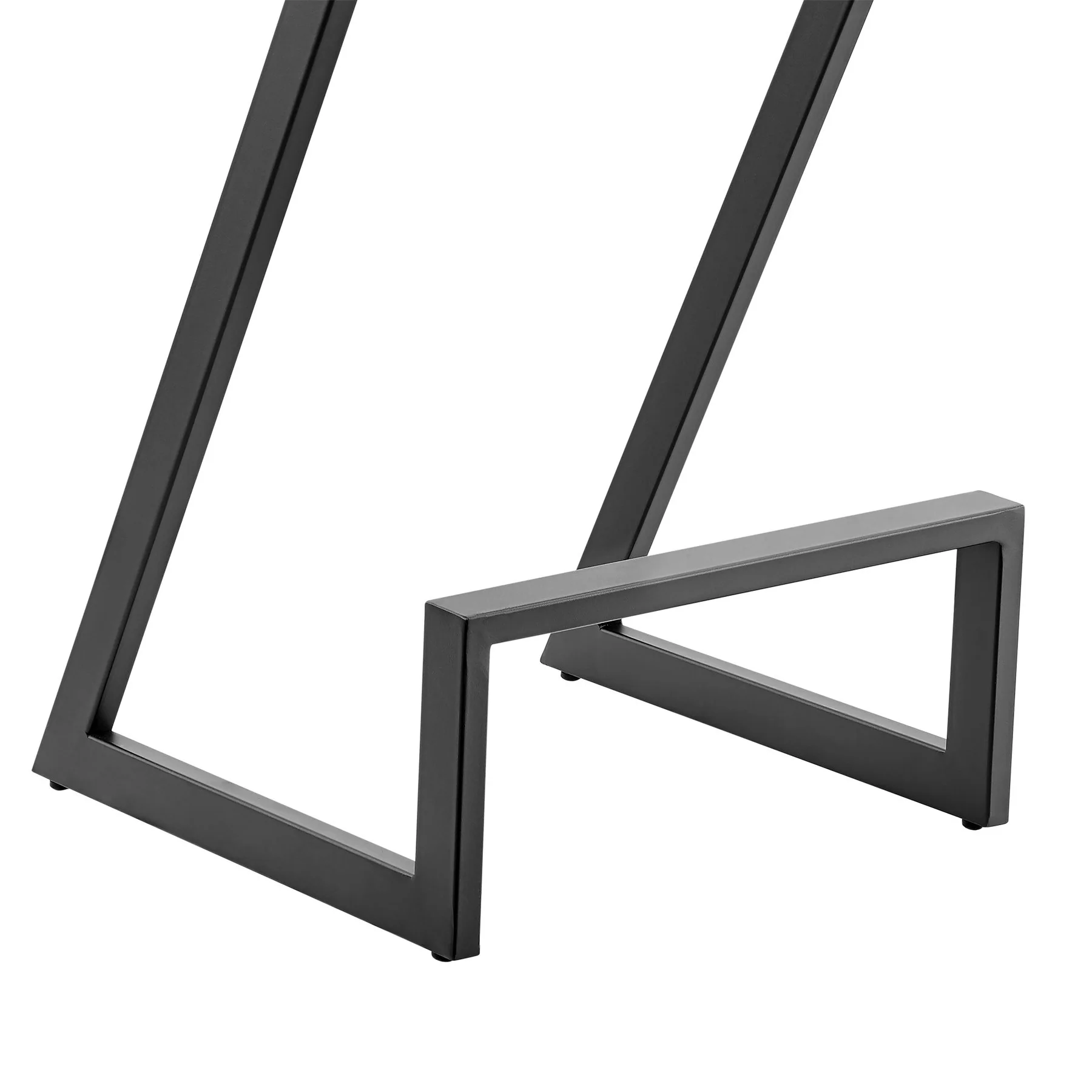 Atlantis 30" Backless Bar Stool with Matte Black Iron and Vintage Gray Faux Leather - Image 8