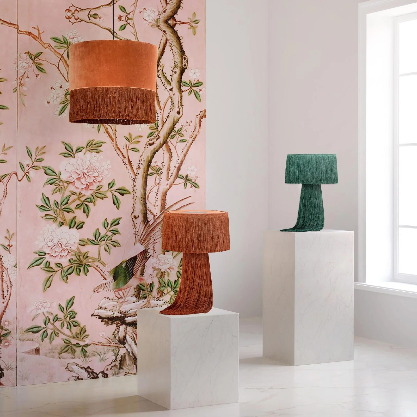Atolla Emerald Tassel Table Lamp - Image 2