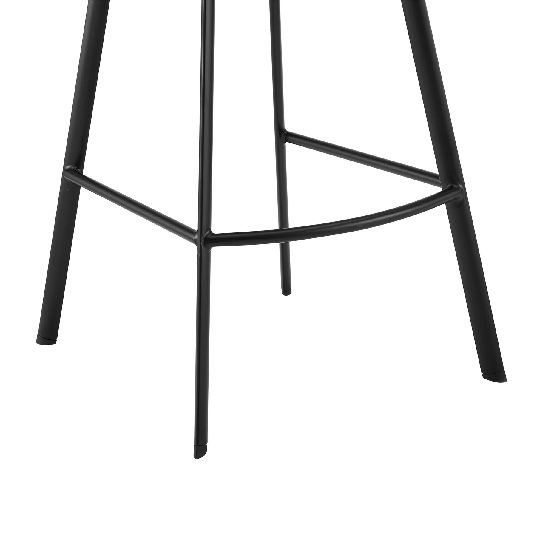 Aura Gray Faux Leather and Black Metal Swivel 26" Counter Stool - Image 8