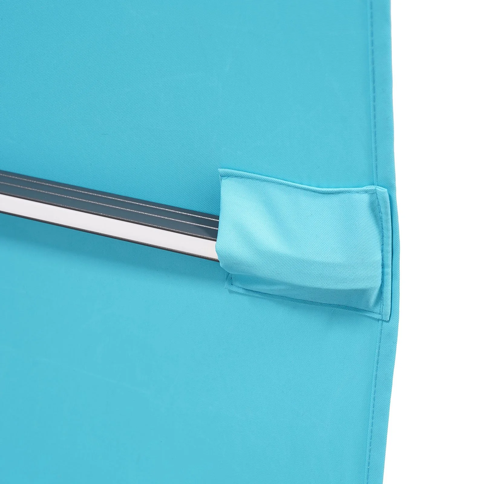 Aurora 10' SQ Umbrella, Double Top, LED Bulb + Control, Teal + Base - Image 2