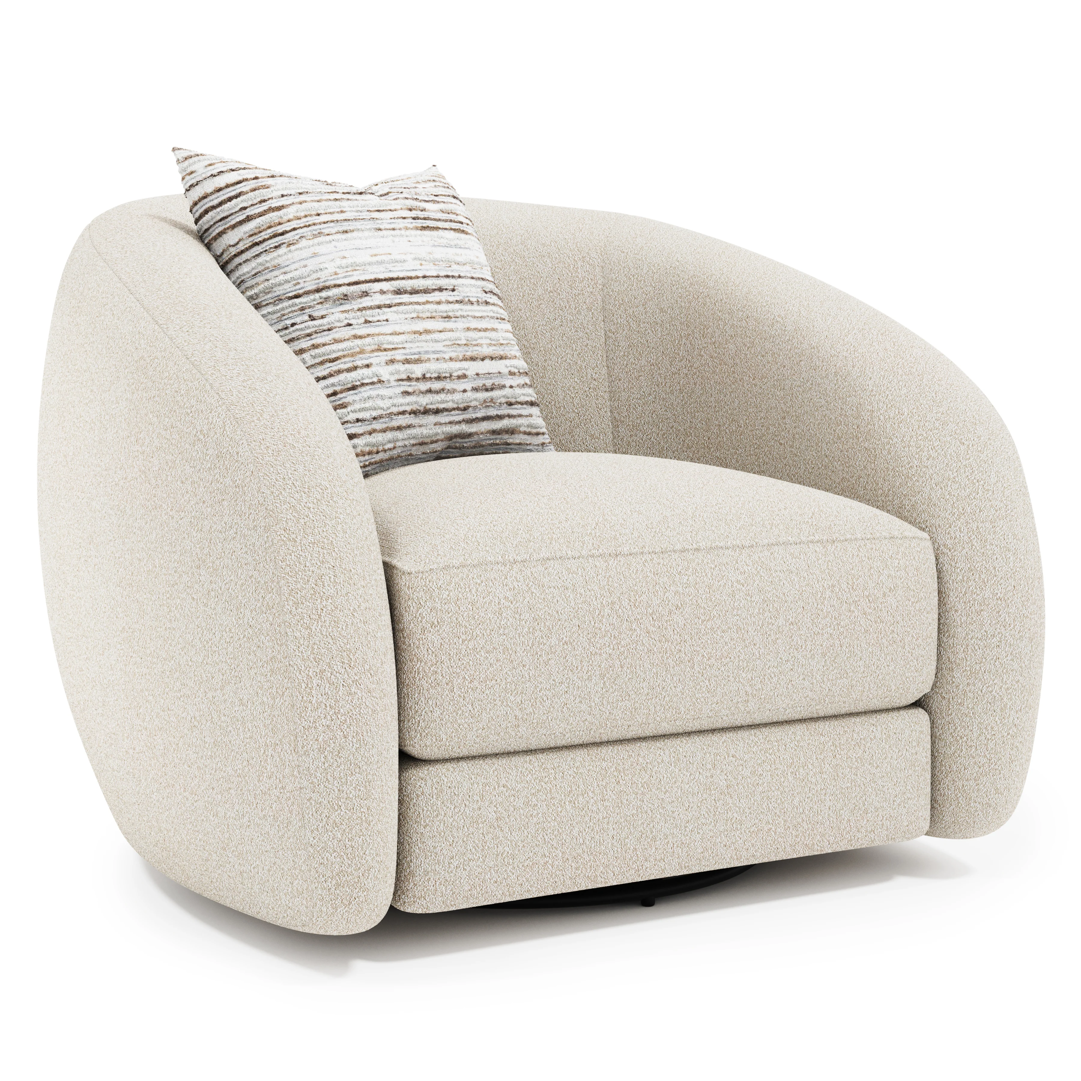 Austen Fabric Swivel Chair - Image 9