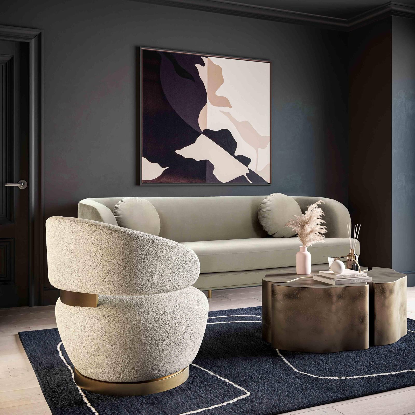 Austin Faux Shearling Chair - Image 3