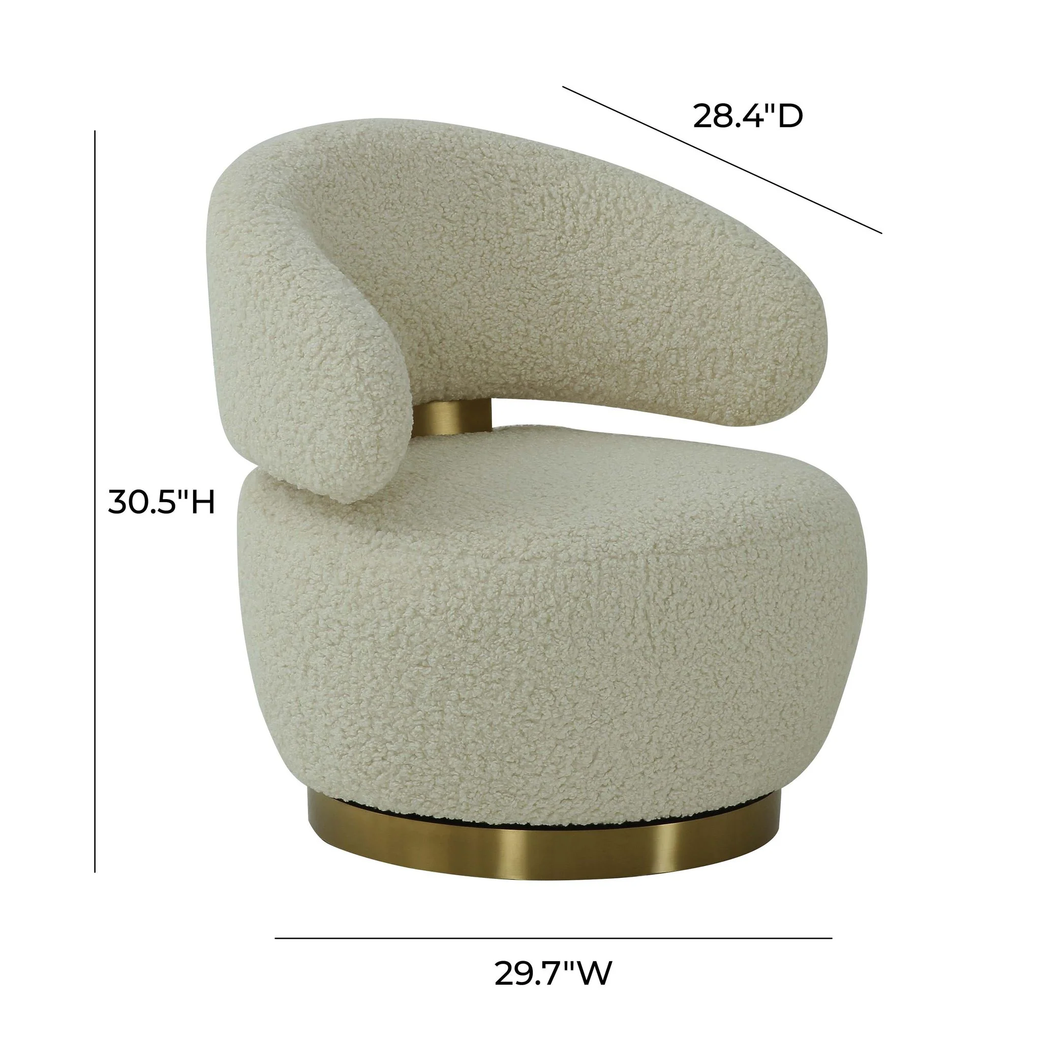 Austin Faux Shearling Chair - Image 7