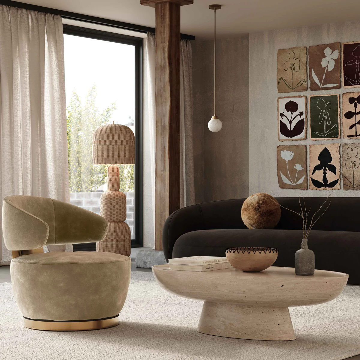 Austin Oat Recycled Fabric Swivel Chair - Image 2