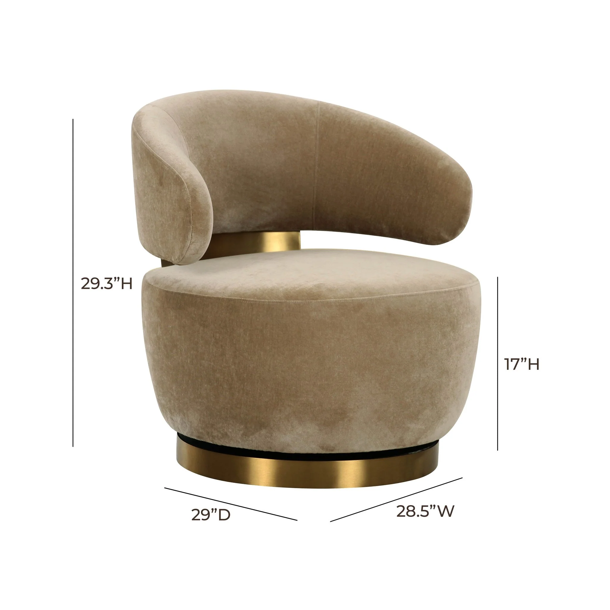 Austin Oat Recycled Fabric Swivel Chair - Image 6