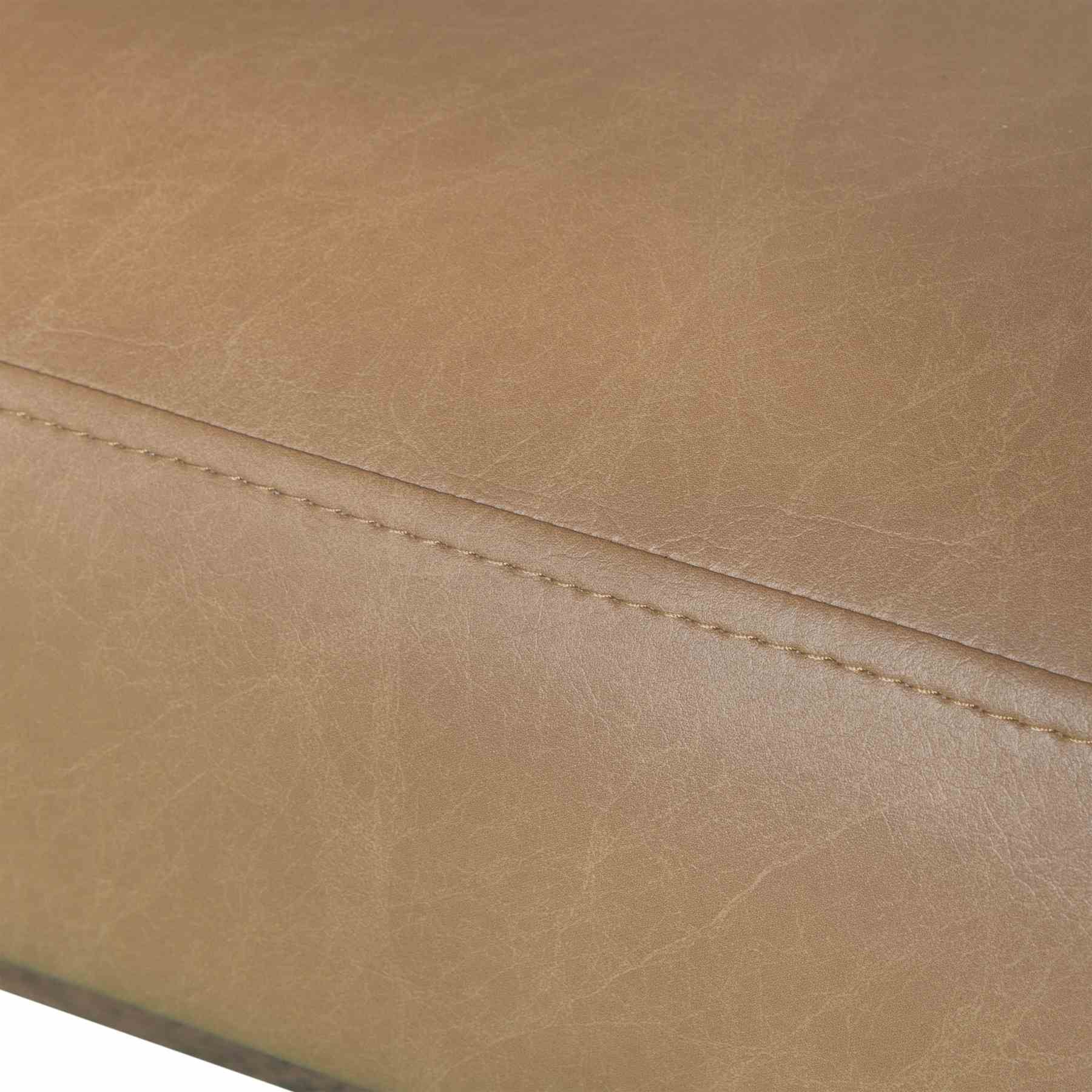 Autumn Accent Chair in Bistre Brown Faux Leather with Dark Chestnut Brown Finish - Image 8