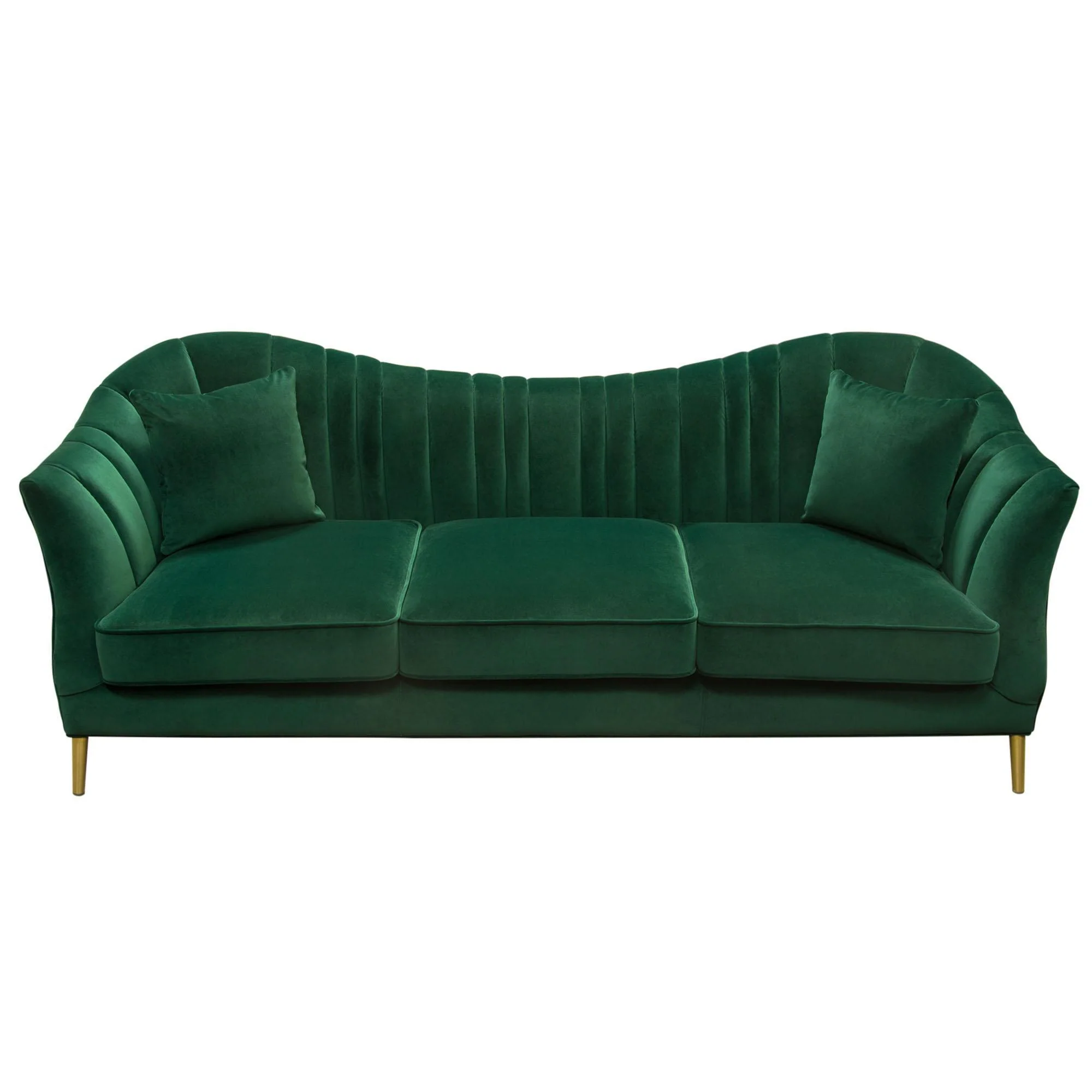 Ava Sofa in Emerald Green Velvet w/ Gold Leg by Diamond Sofa - Image 7