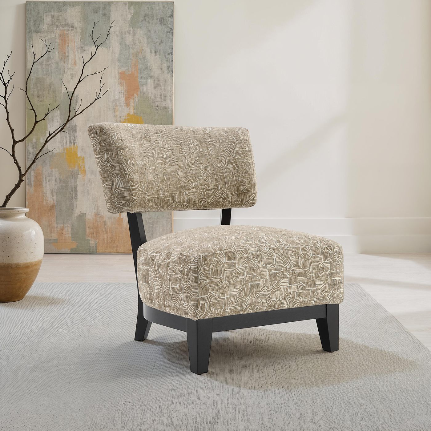 Aveni Accent Chair, Beige - Image 2