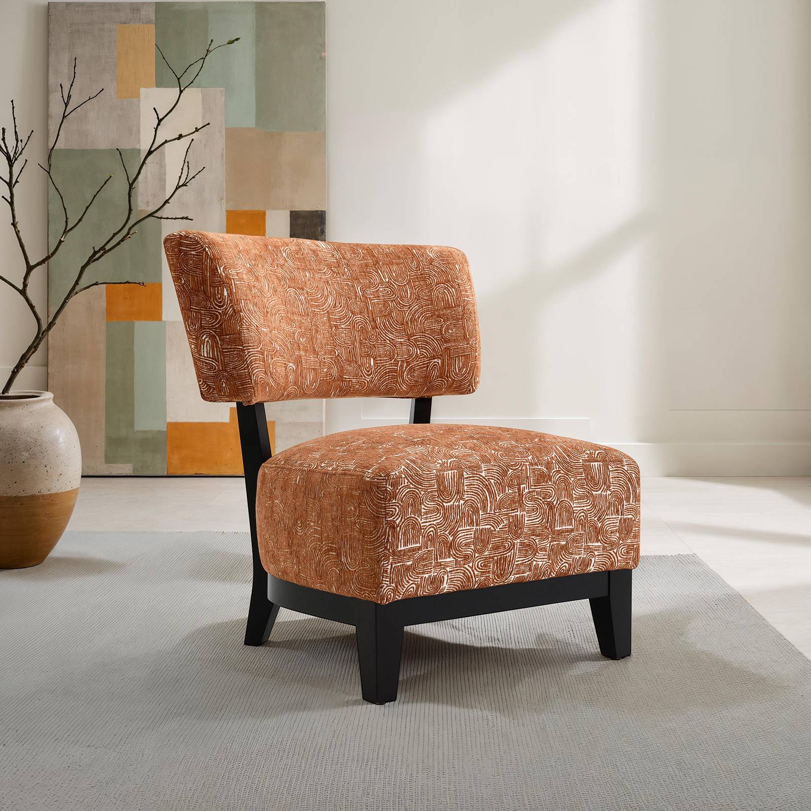Aveni Accent Chair, Rustic Orange - Image 2