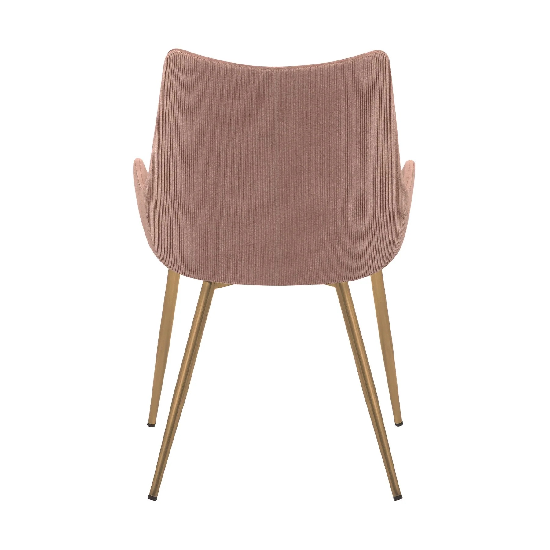 Avery Pink Fabric Dining Room Chair with Gold Legs - Image 5