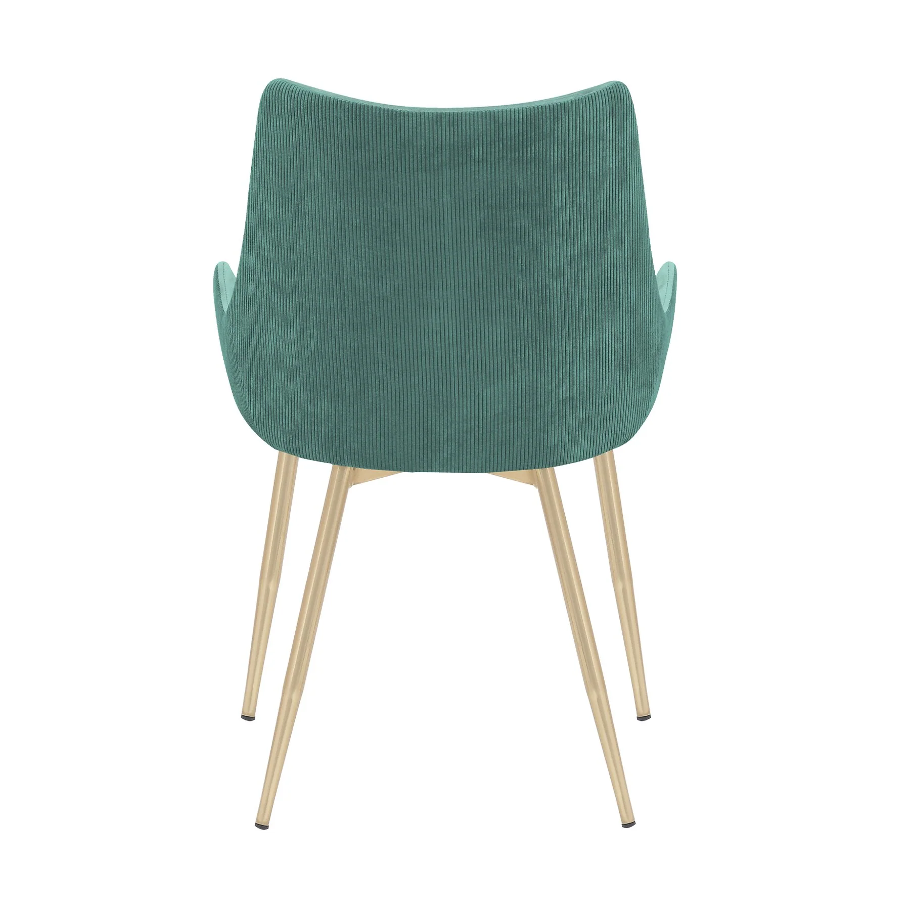 Avery Teal Fabric Dining Room Chair with Gold Legs - Image 5