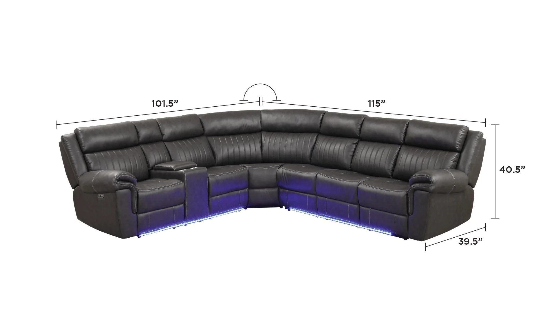 Aviator Sectional Gray - Image 7