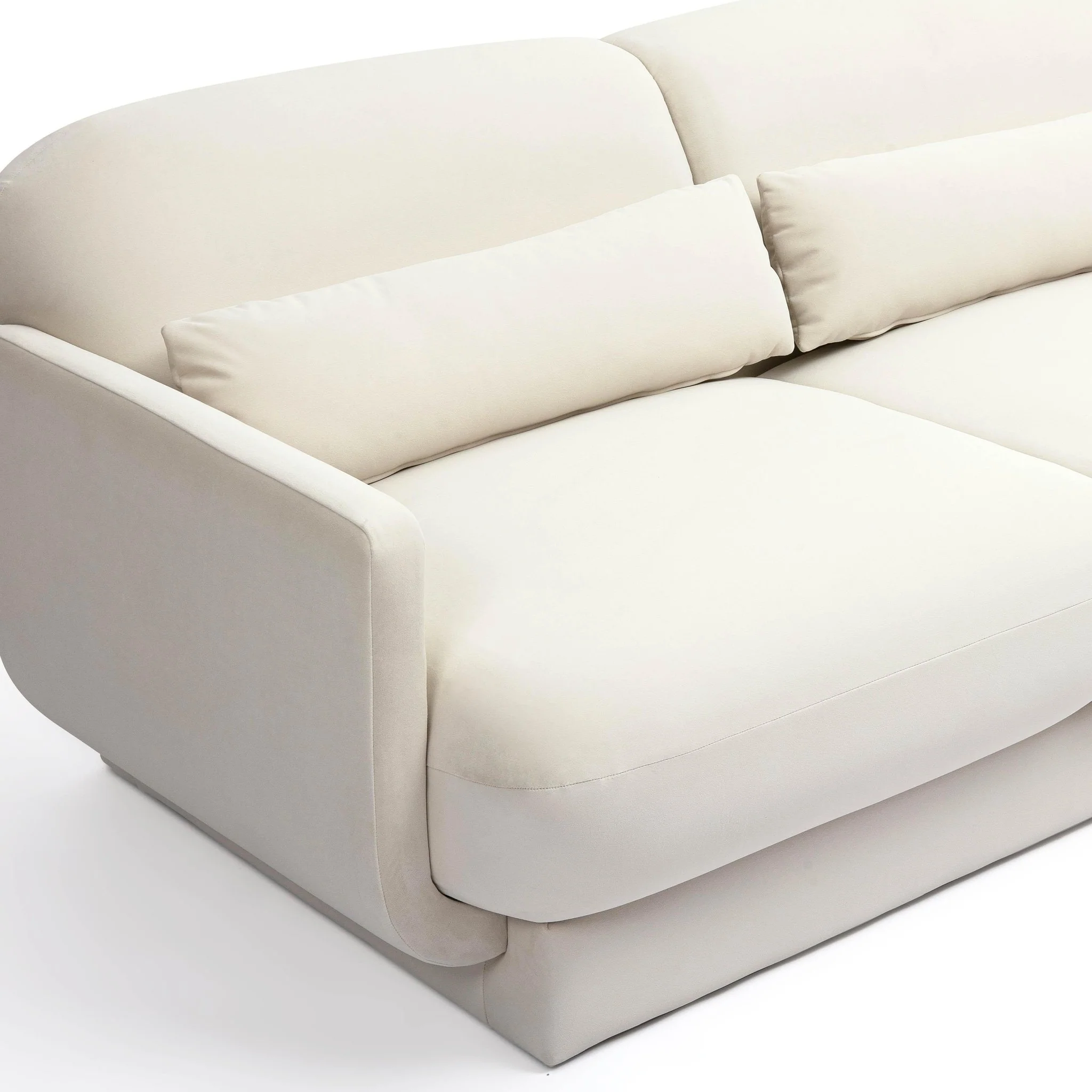 Azalea Cream Velvet Sofa - Image 5