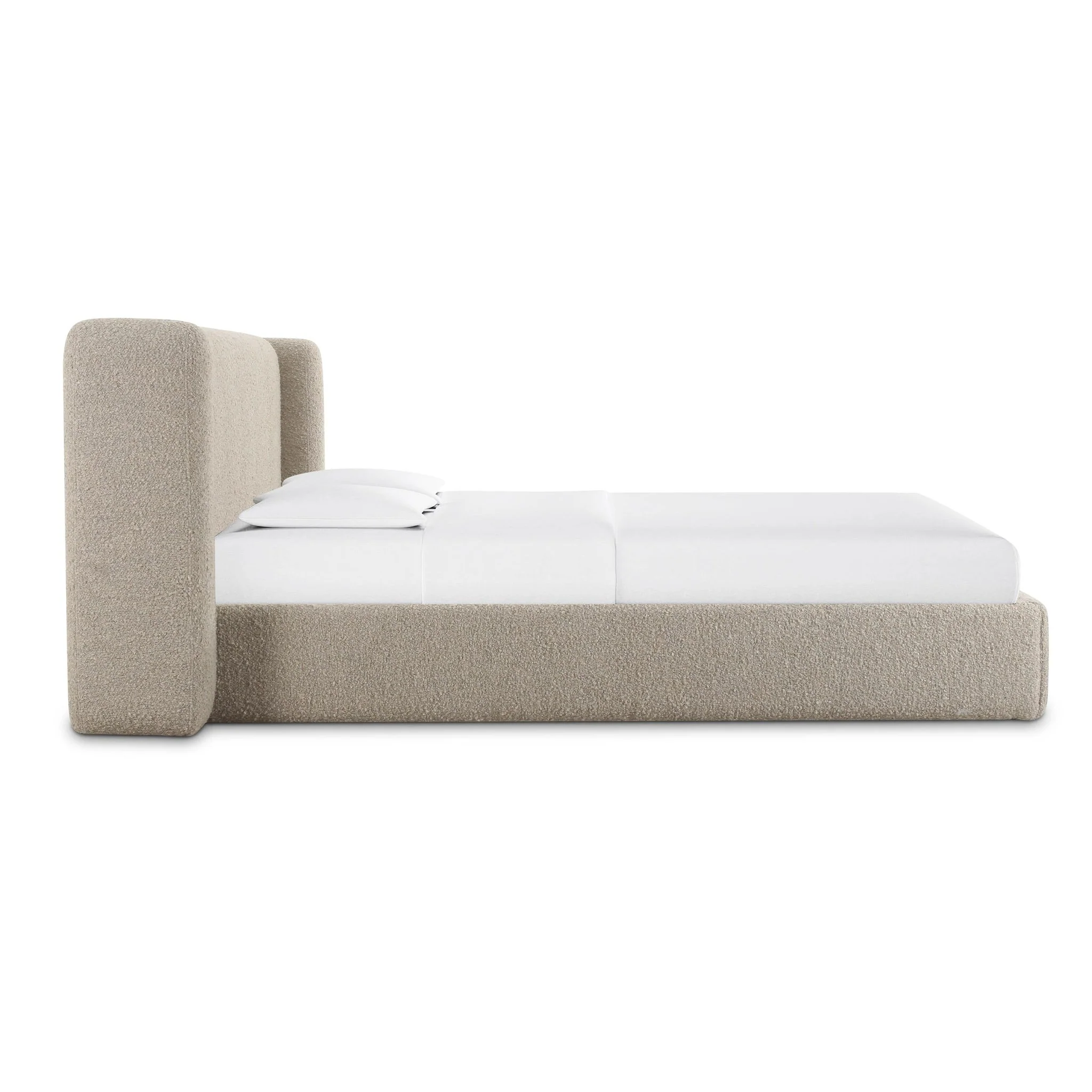 Babette Tan Boucle King Bed - Image 4