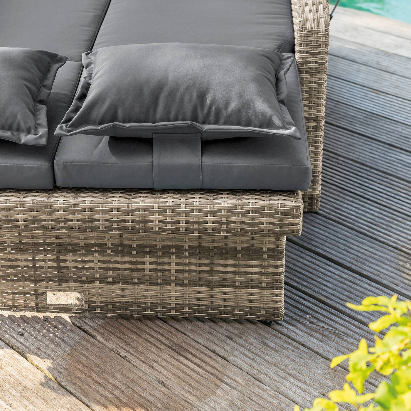 Bahia Tobago Reclining Chaise Lounge, Brown/Dark Gray - Image 6