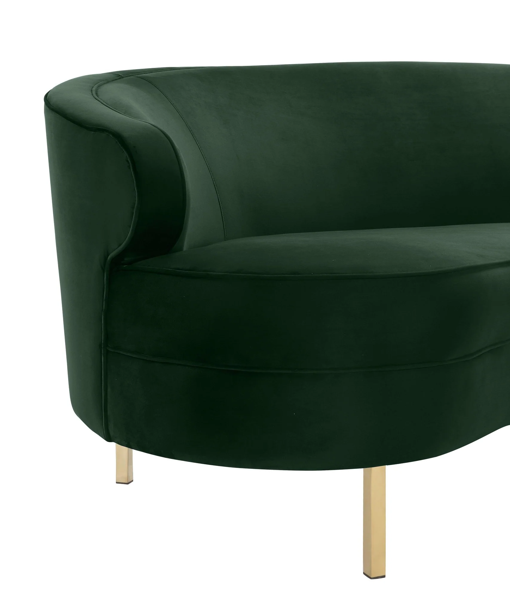 Baila Forest Green Velvet Sofa - Image 7