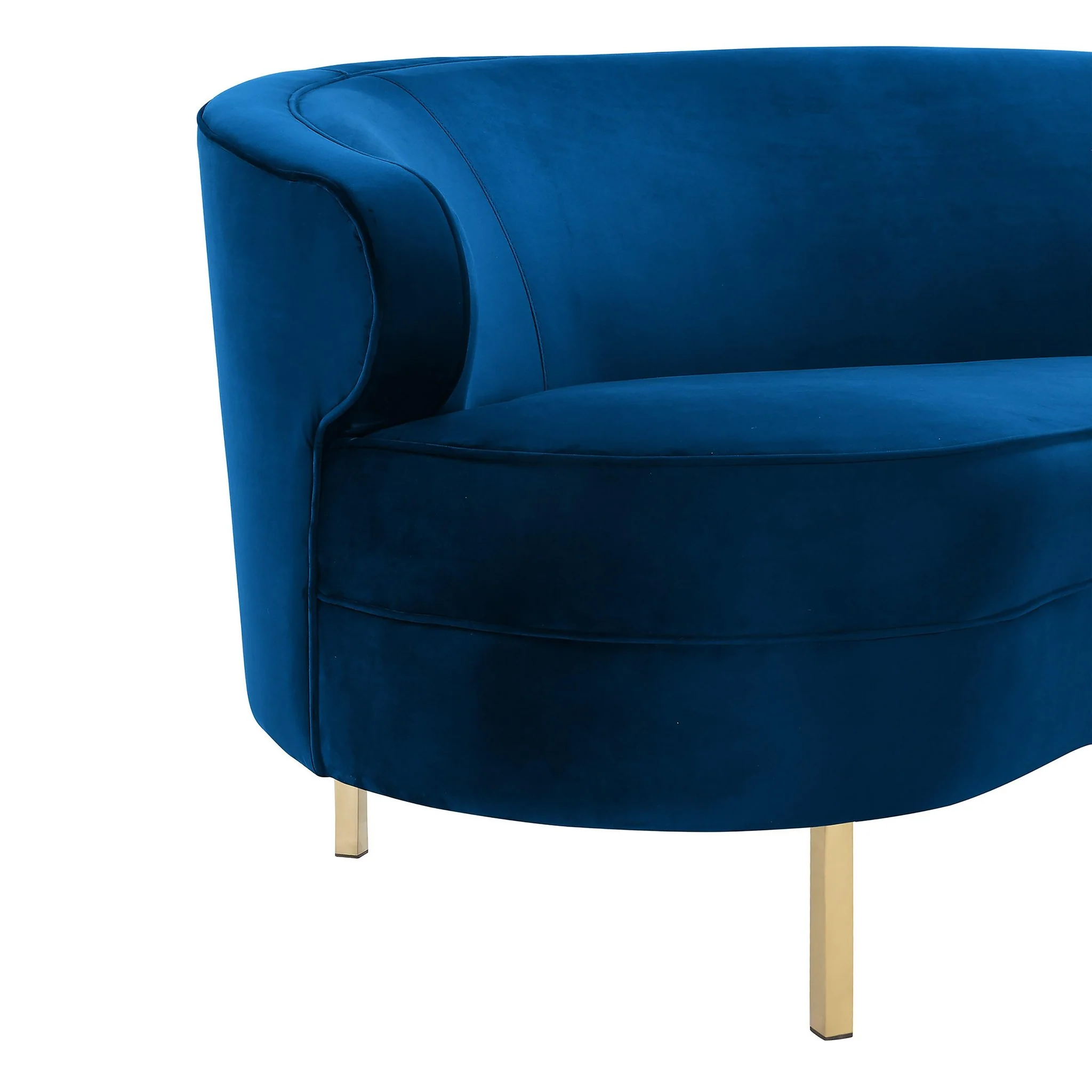 Baila Navy Velvet Sofa - Image 6