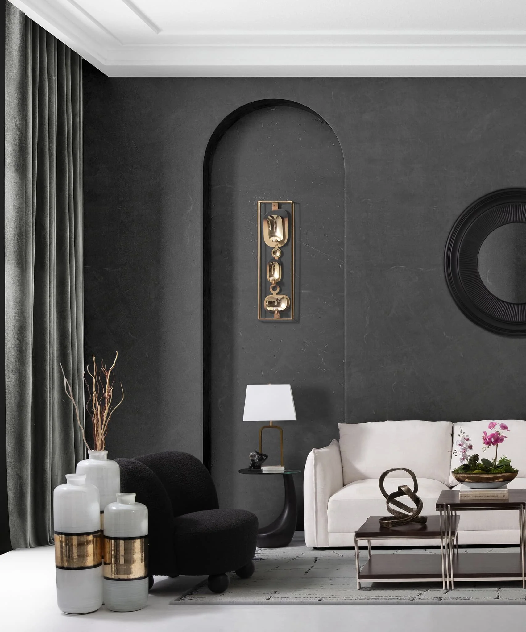 Ball-foot Accent Chair, Black - Image 10