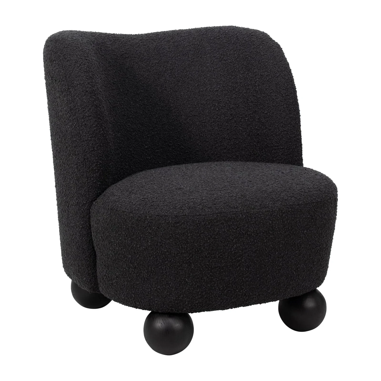 Ball-foot Accent Chair, Black - Image 2