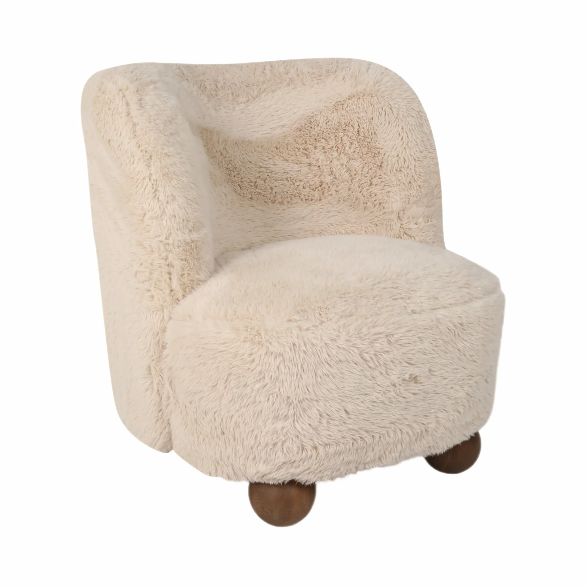 Ball-foot Accent Chair, Ivory - Image 2