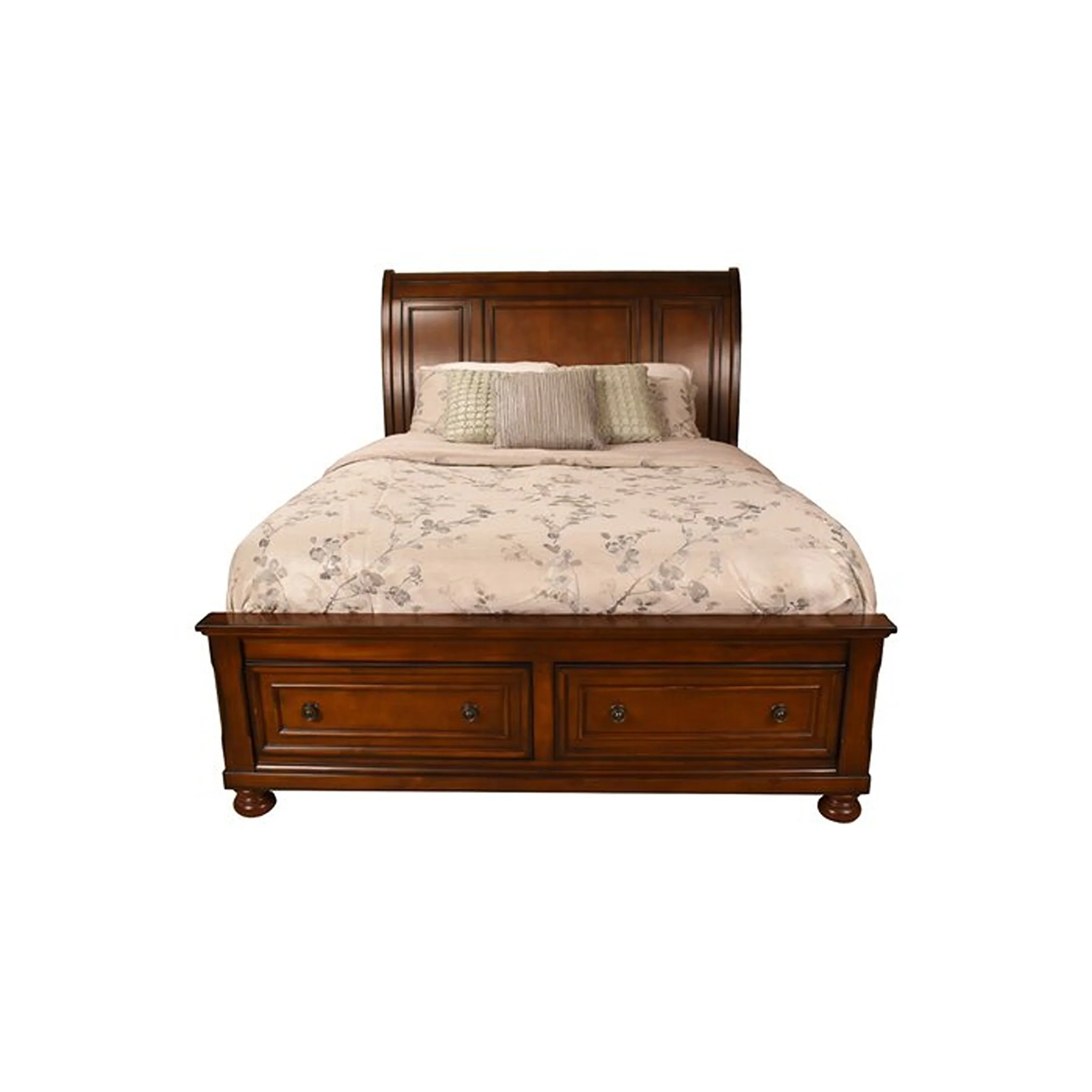 Baltimore 4 Pc Queen Bed Dark Walnut - Image 4