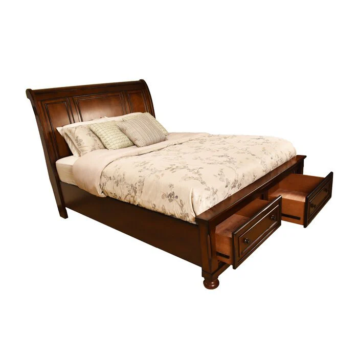 Baltimore 5 Pc Queen Bed Dark Walnut - Image 2
