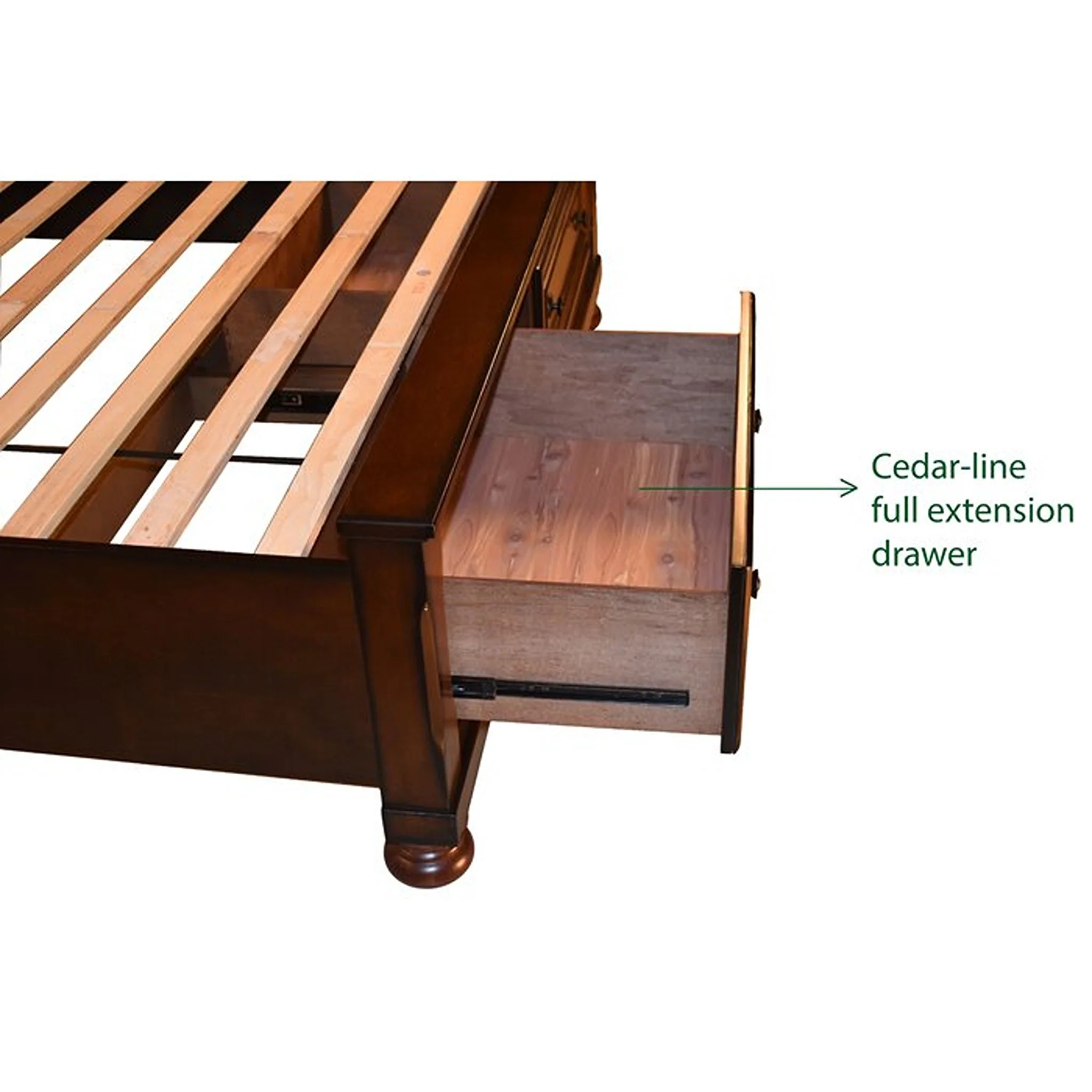 Baltimore 5 Pc Queen Bed Dark Walnut - Image 5