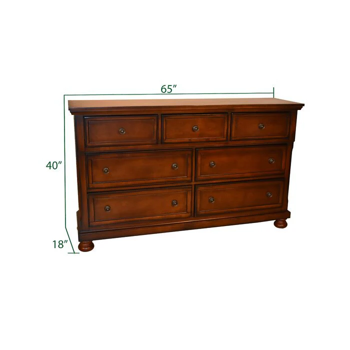 Baltimore 5 Pc Queen Bed Dark Walnut - Image 7