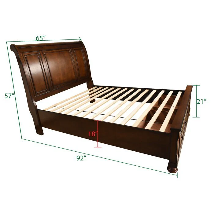 Baltimore Queen Bed Dark Walnut - Image 2