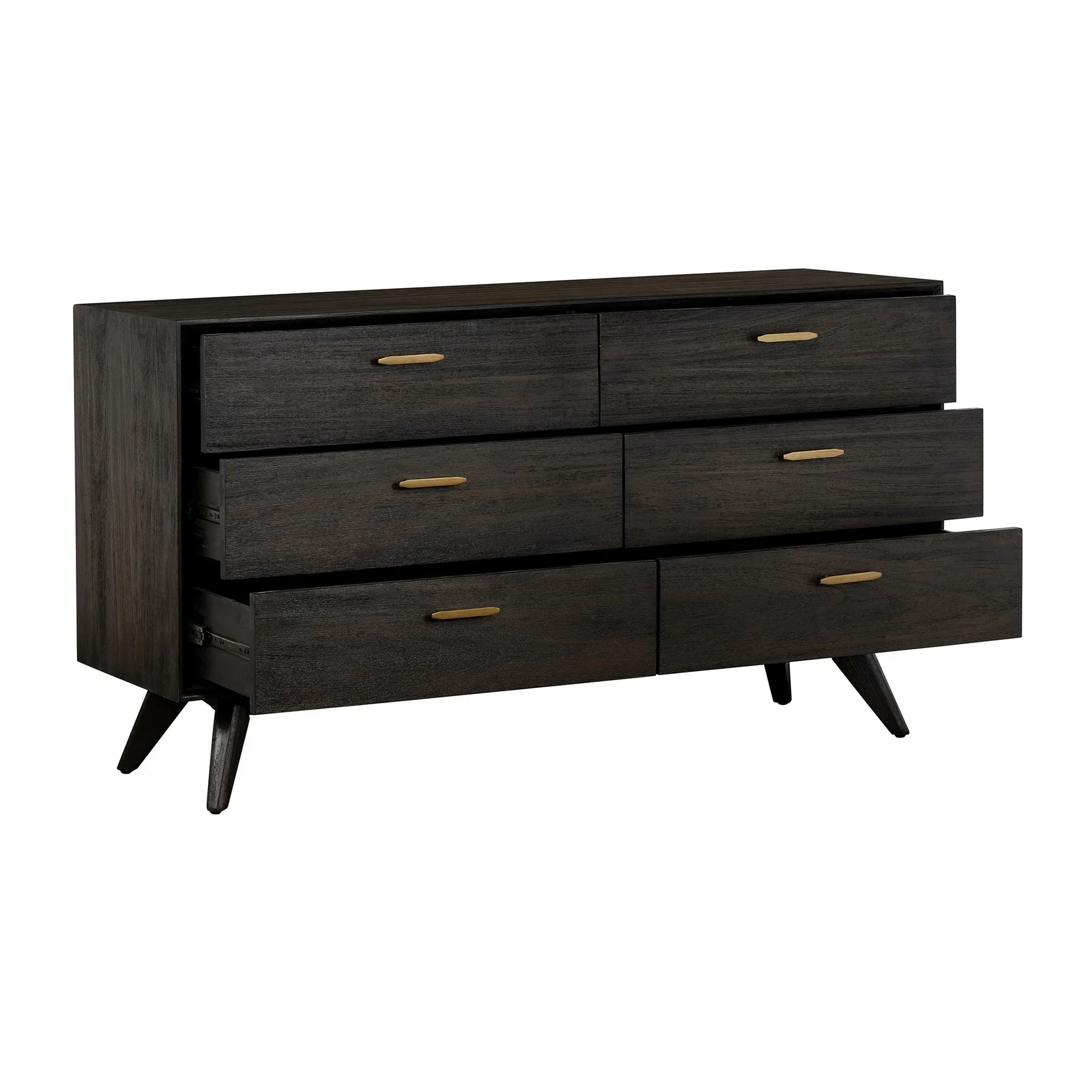 Baly 4 Piece Acacia King Loft Bedroom Set with Dresser and Nightstands - Image 7