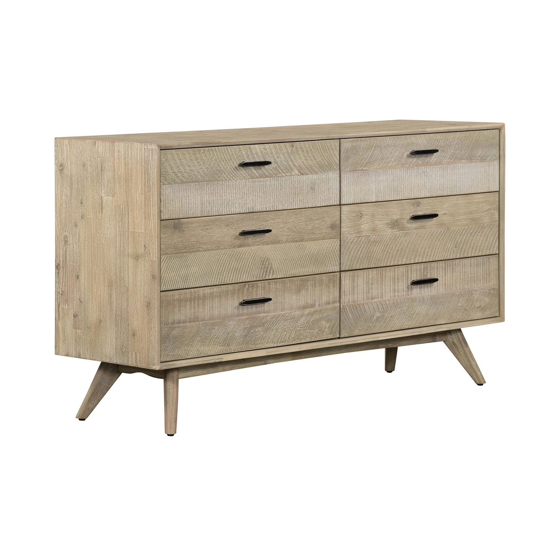 Baly 4 Piece Acacia King Platform Bedroom Set with Dresser and Nightstands - Image 4