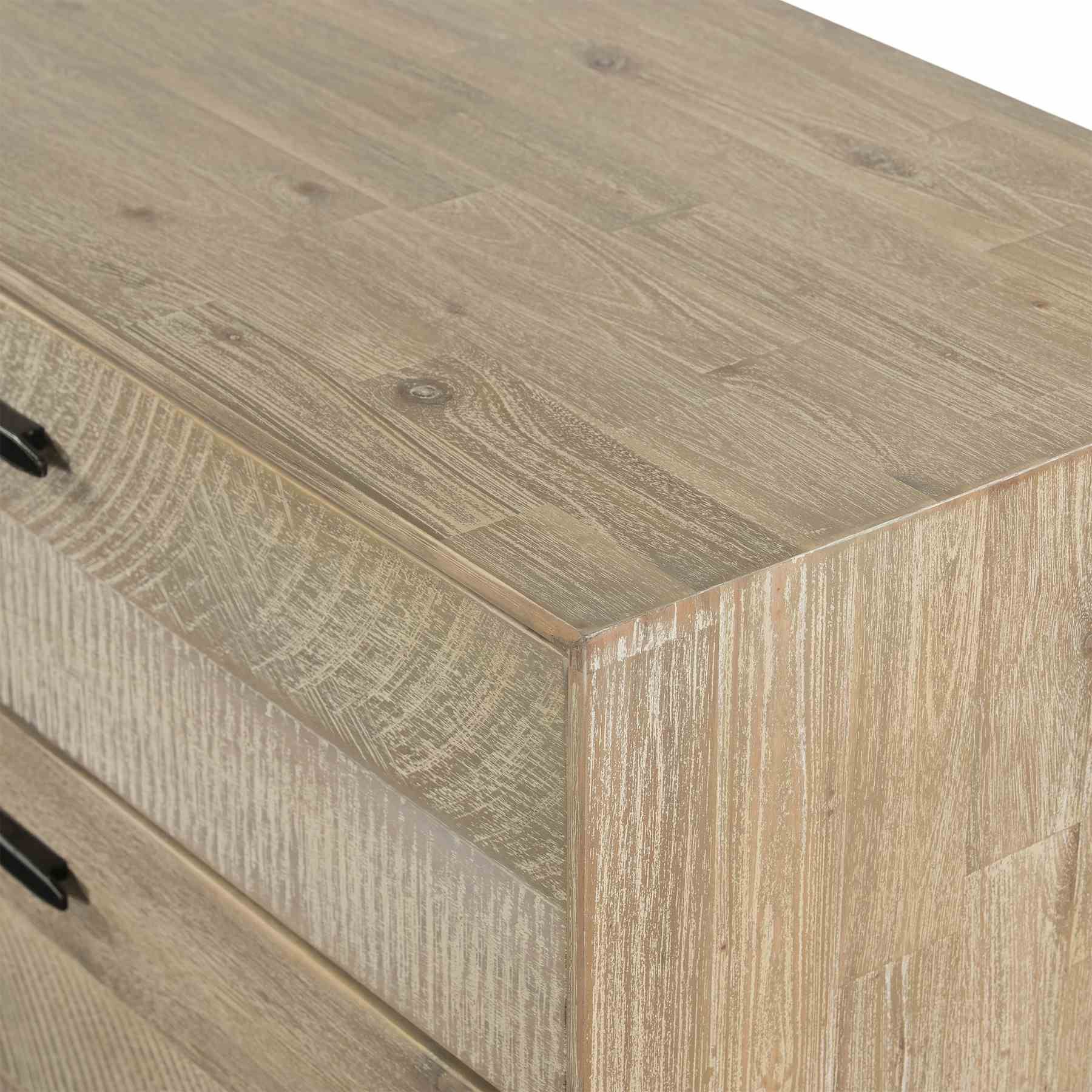 Baly Acacia Mid-Century Gray 6 Drawer Dresser - Image 6