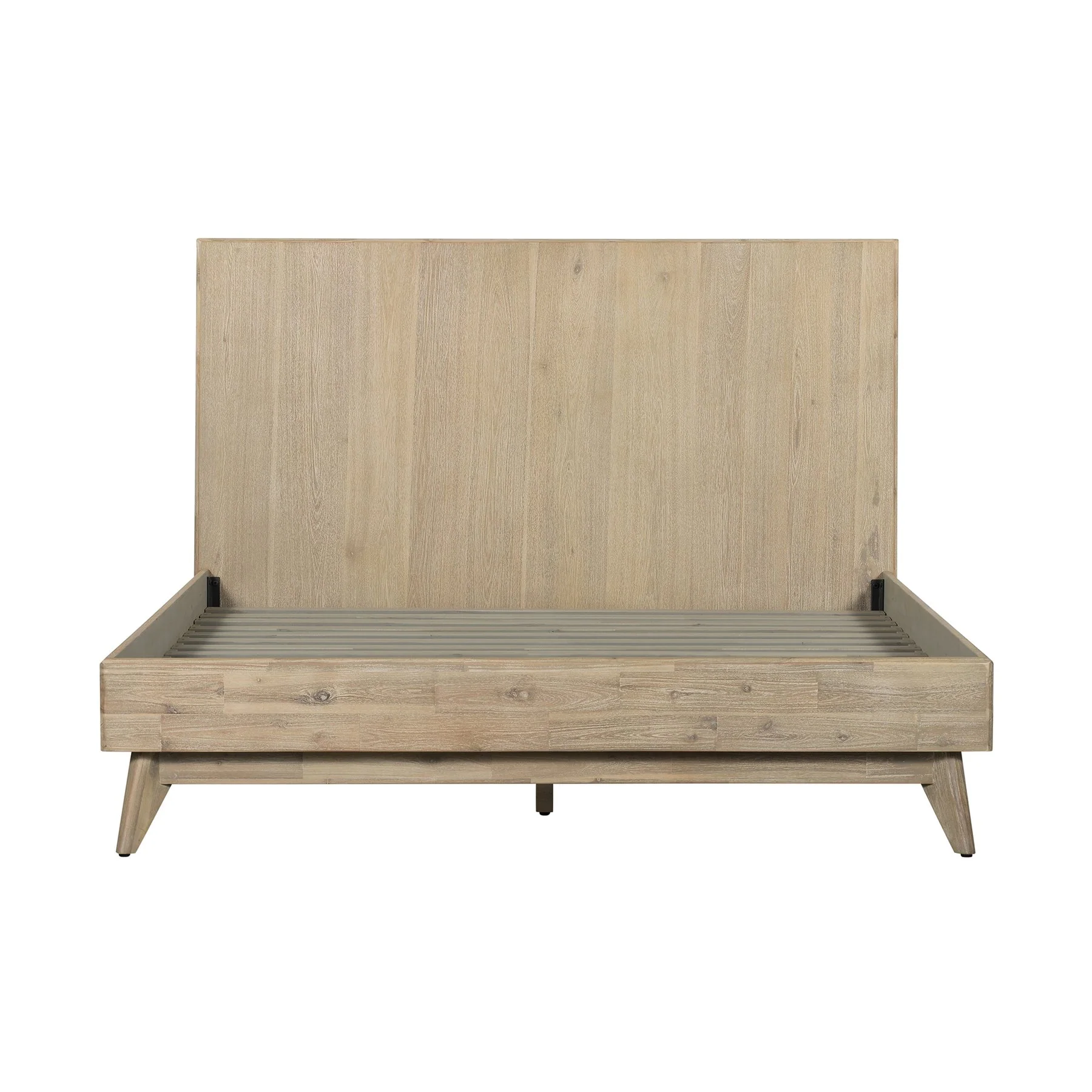 Baly Acacia Mid-Century Gray Sandblast Platform King Bed - Image 2