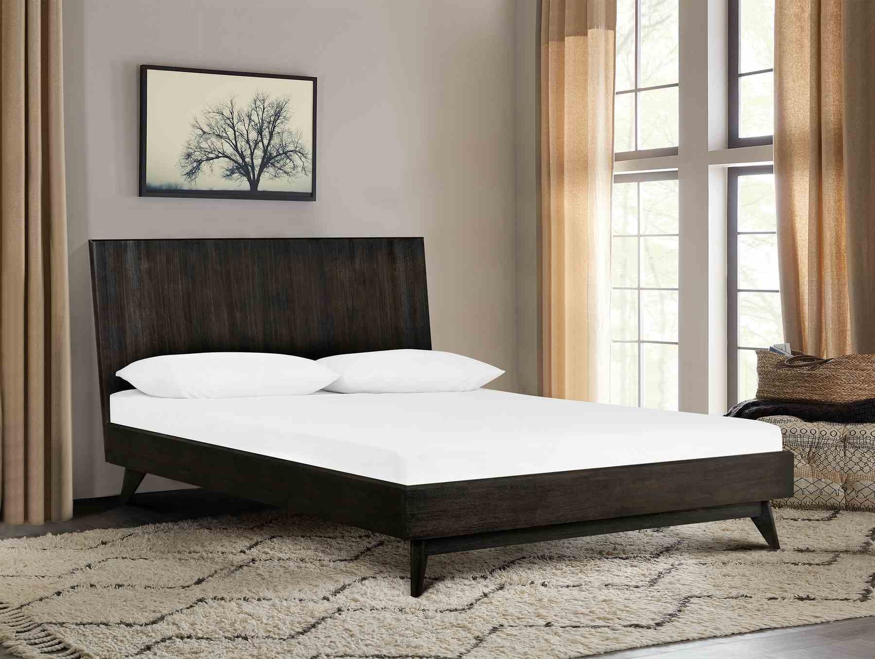 Baly Acacia Mid-Century Platform King Bed - Image 11