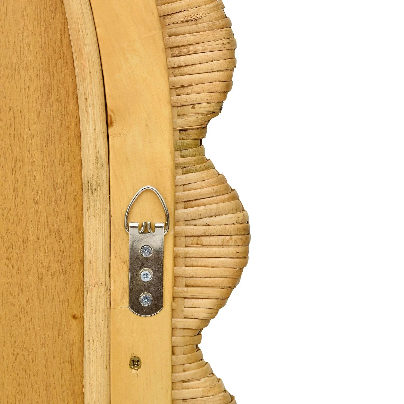 Bama Jumbo Natural Rattan Arched Wall Mirror - Image 6
