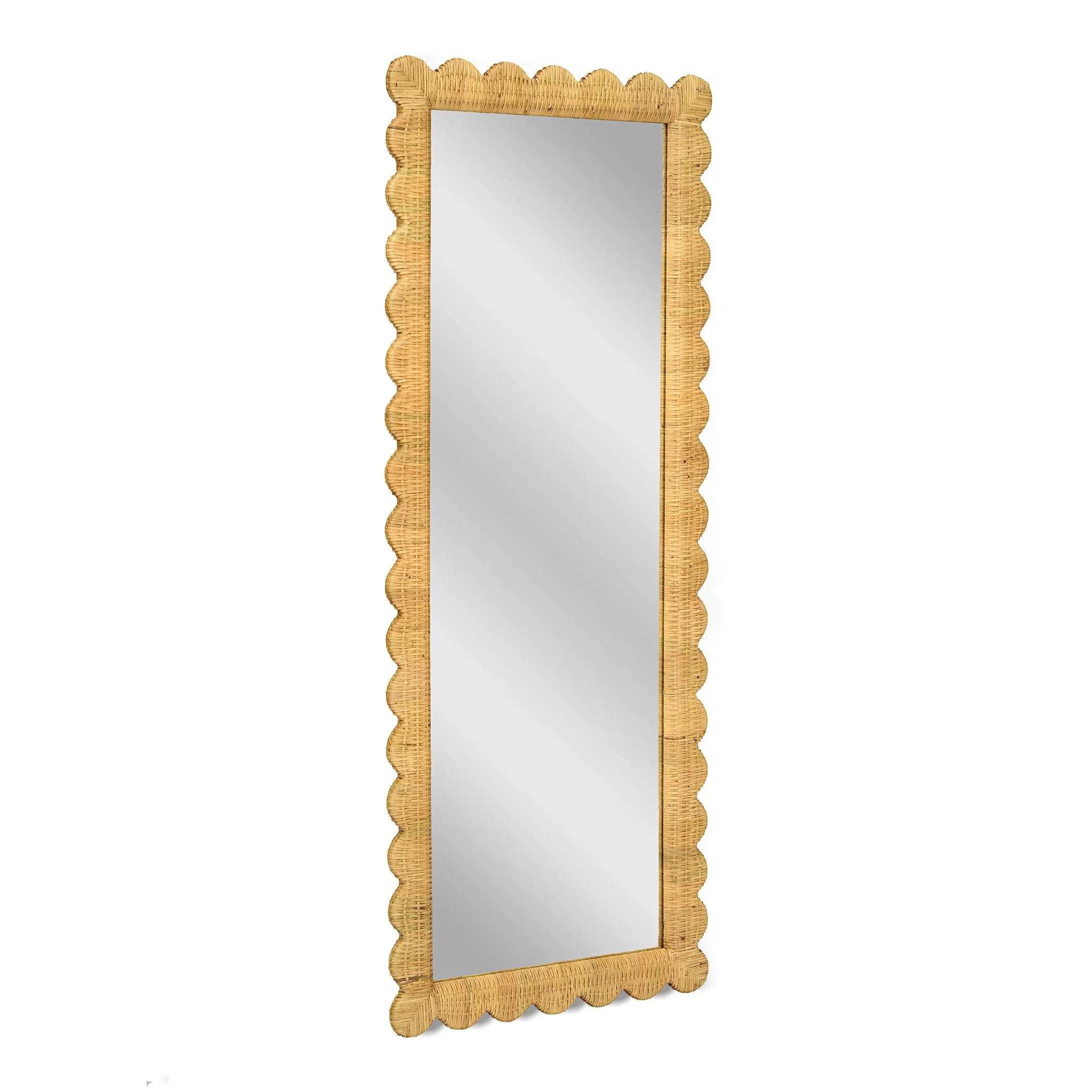 Bama Long Natural Rattan Wall Mirror - Image 3