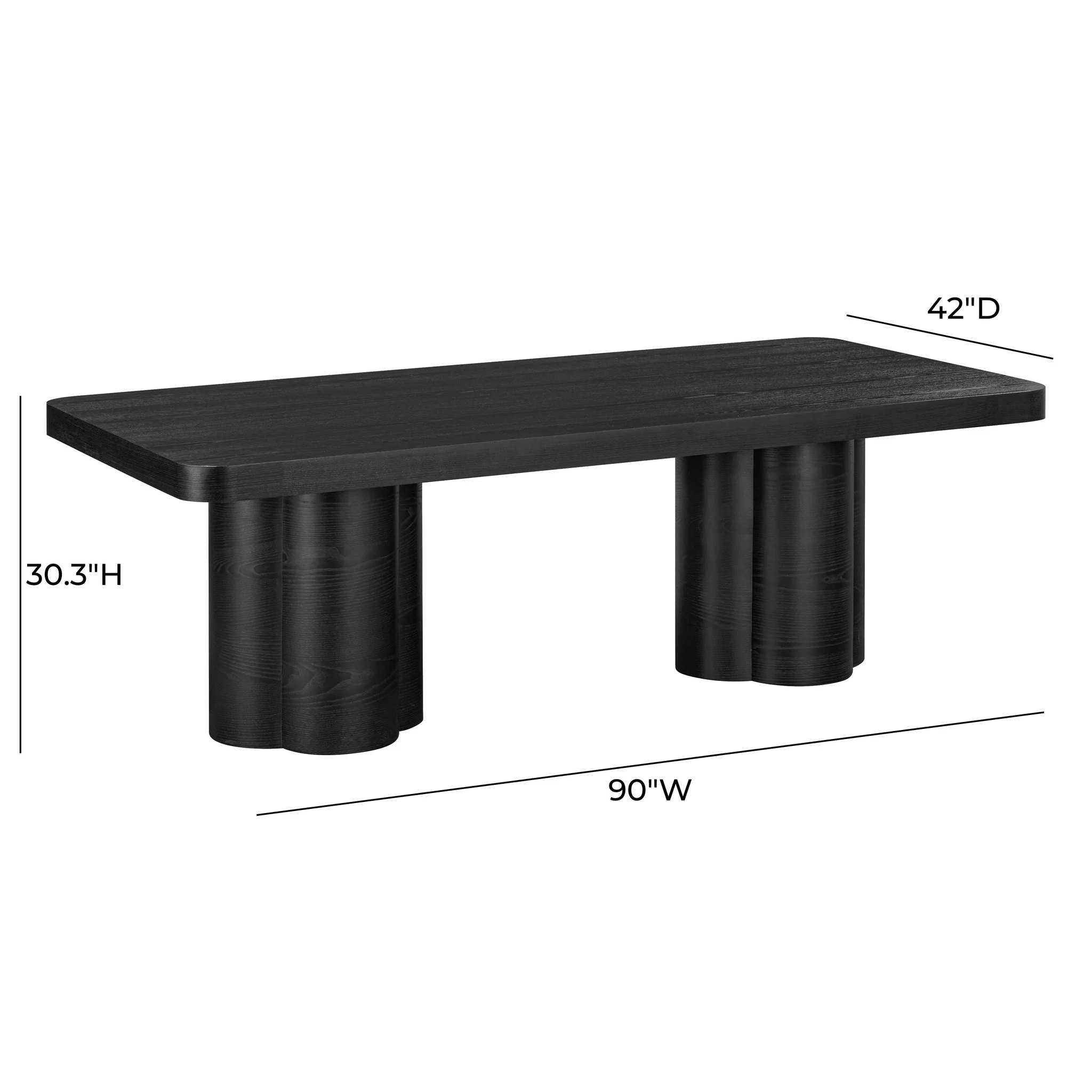 Bambi Black Ash Dining Table - Image 6