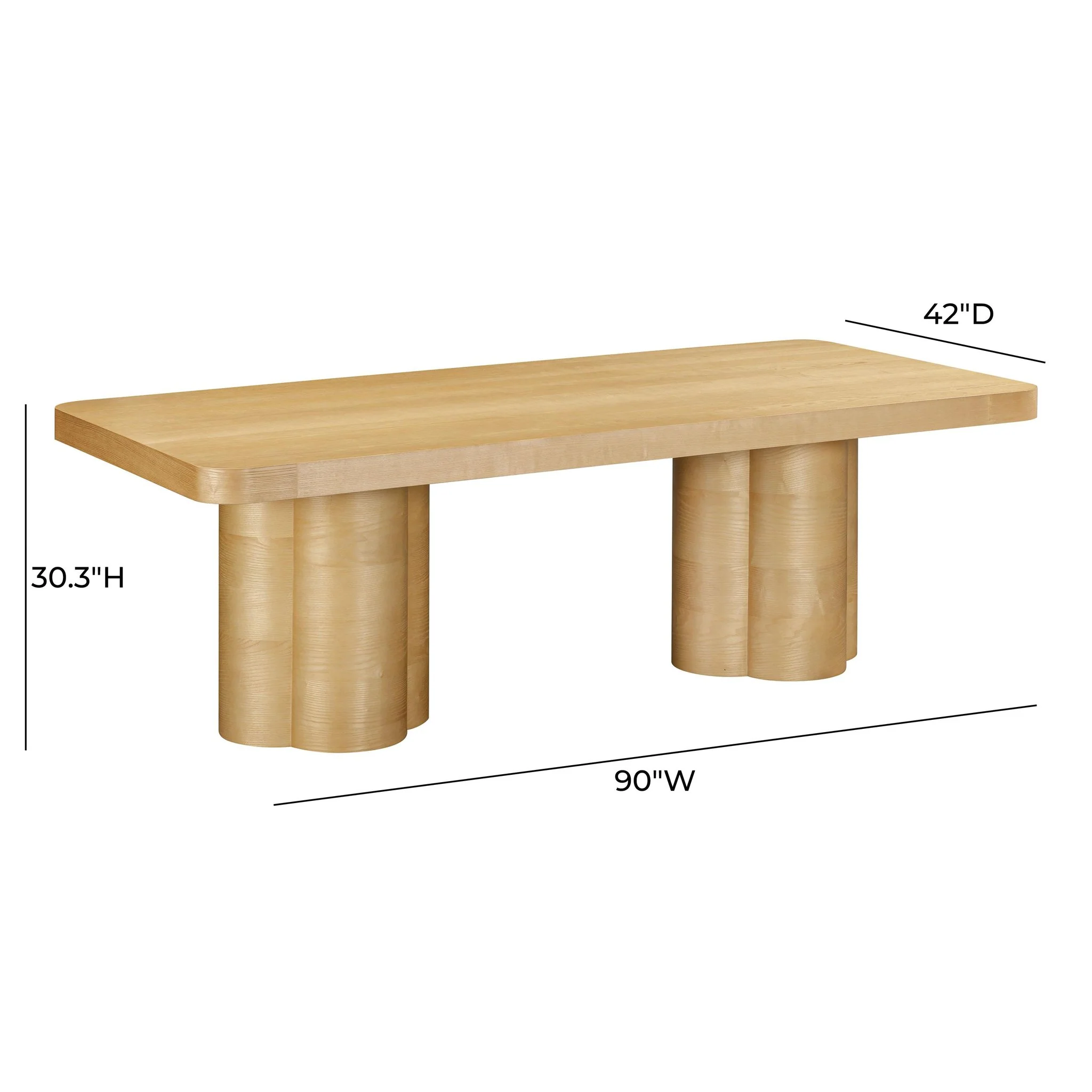 Bambi Natural Ash Dining Table - Image 6