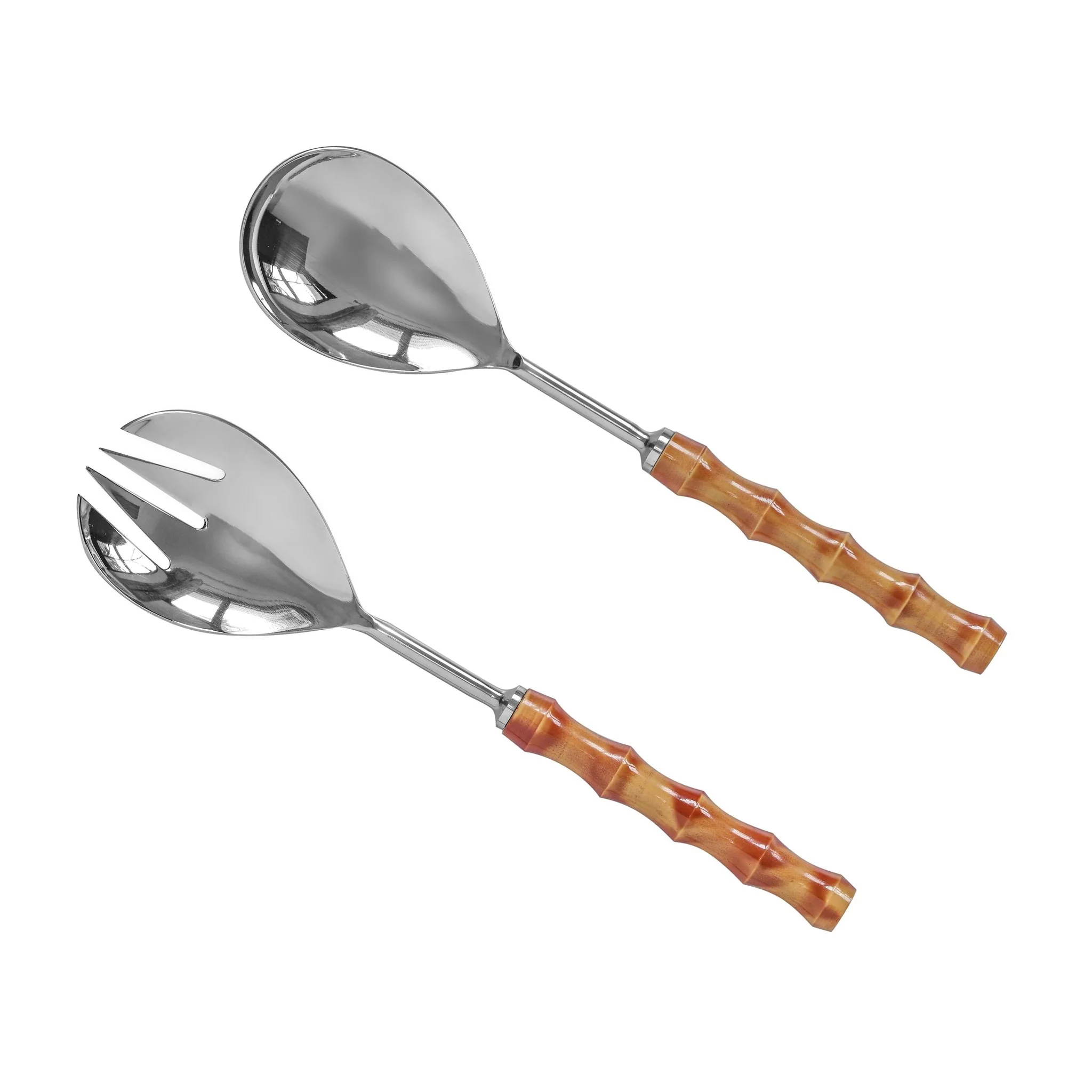 Bamboozled Stainless Steel Salad Serving Spoons - Set of 2 - Image 2