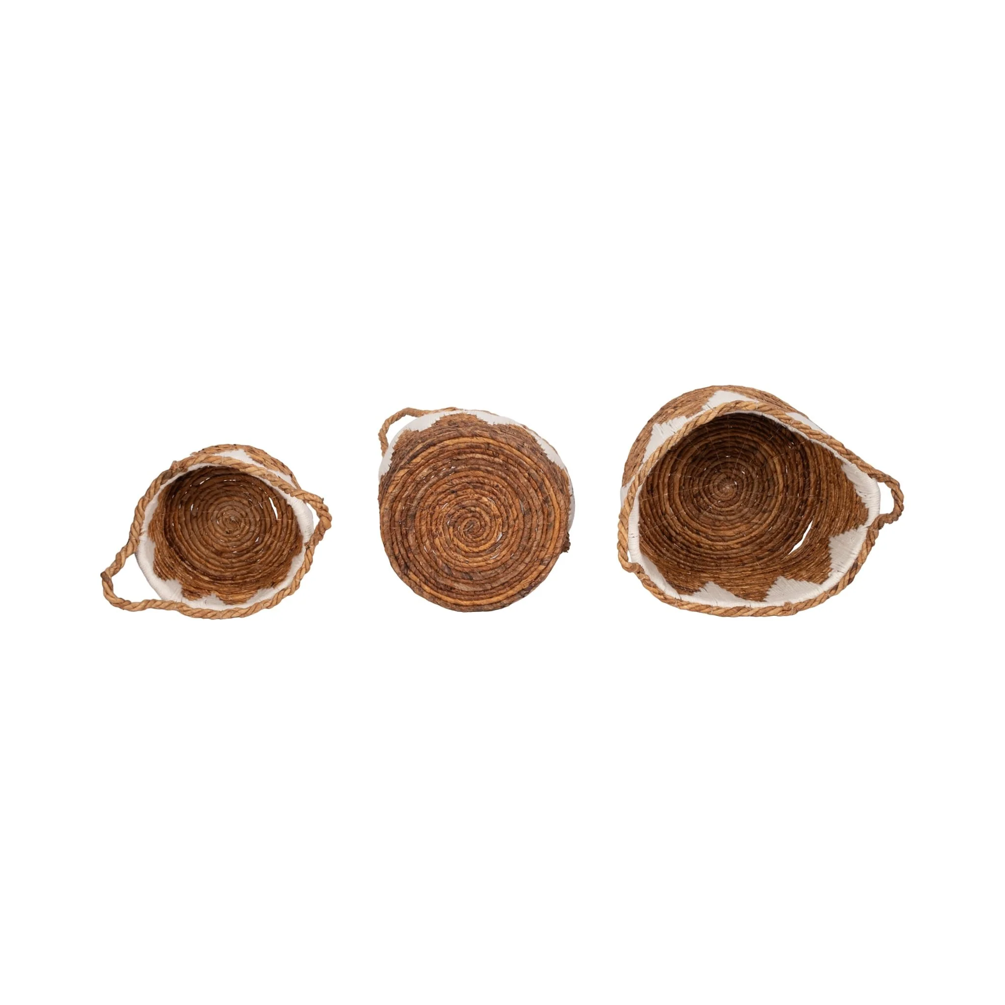 Banana Leaf, S/3 10/12/14" Nomad Basket, Natural - Image 7