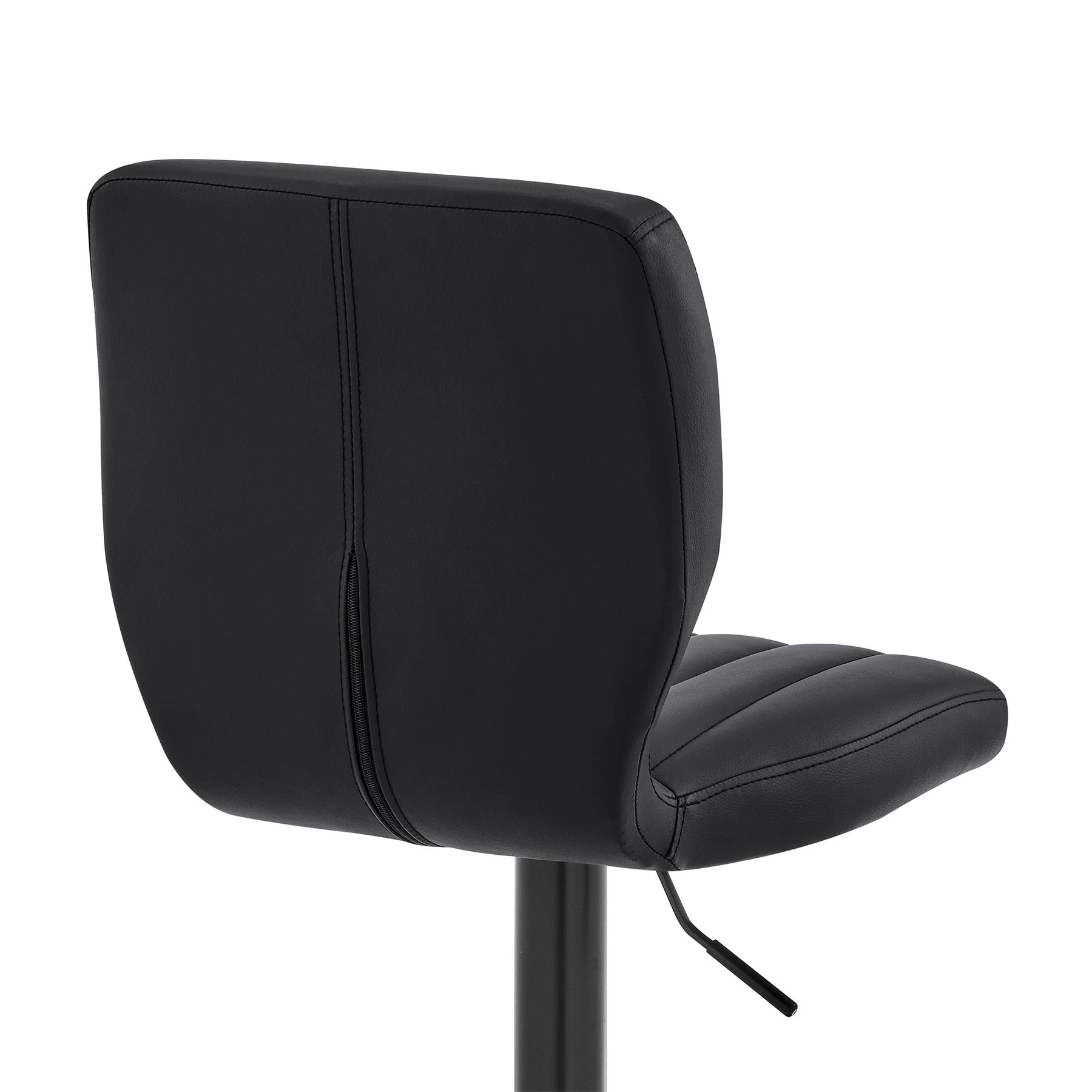 Bardot Adjustable Height Black Faux Leather Swivel Bar Stool - Image 7