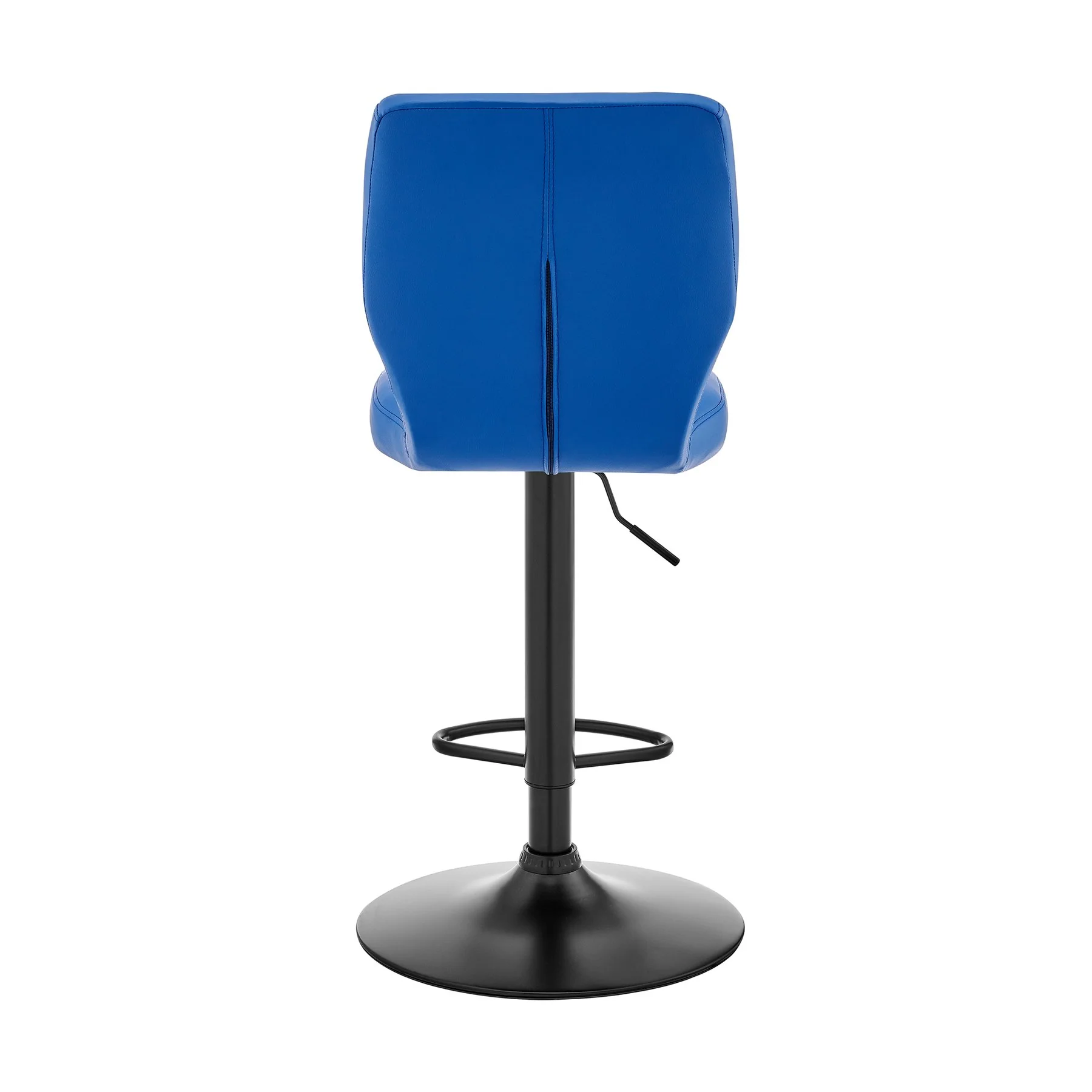 Bardot Adjustable Height Blue Faux Leather Swivel Bar Stool - Image 5