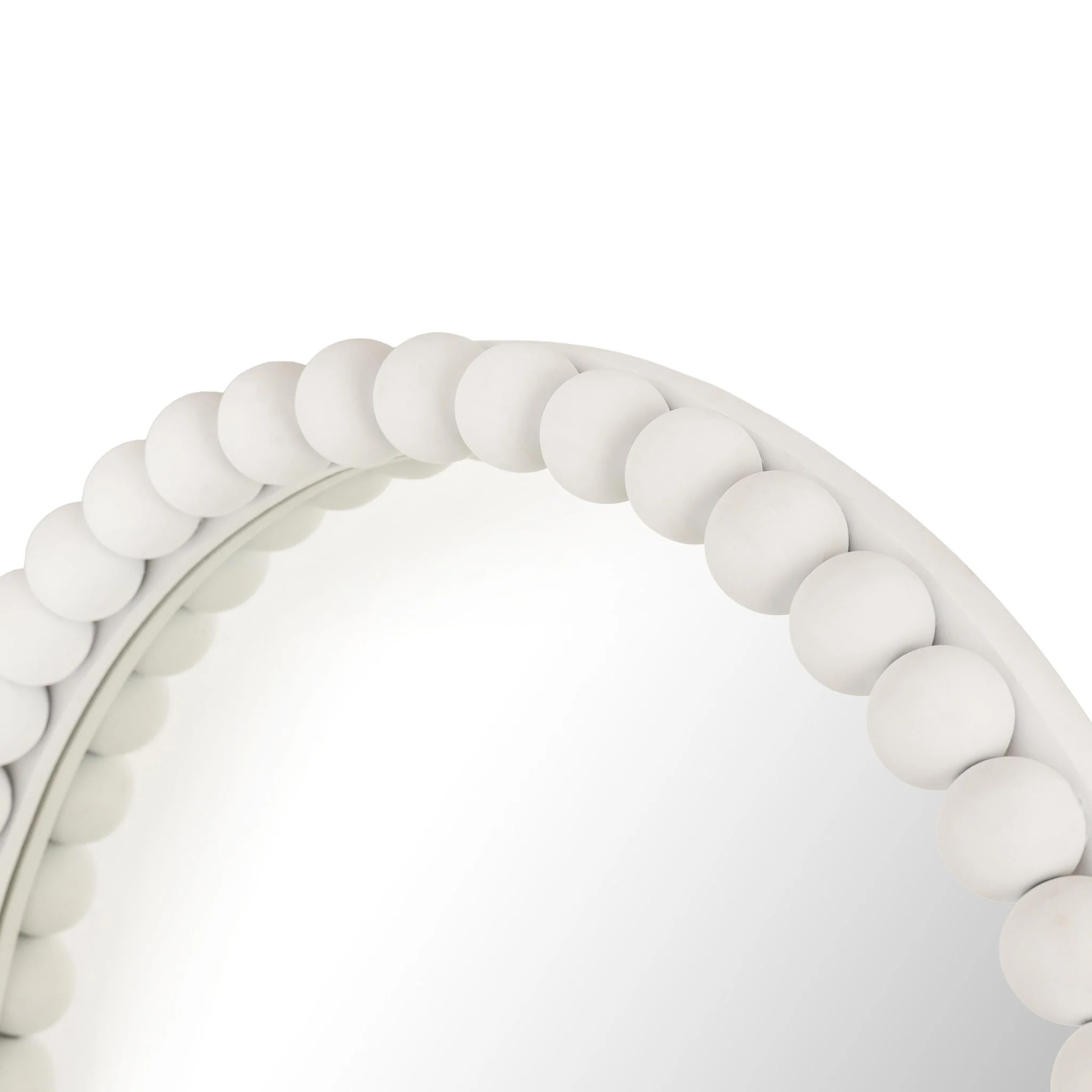 Baria White Wooden Mirror - Image 4
