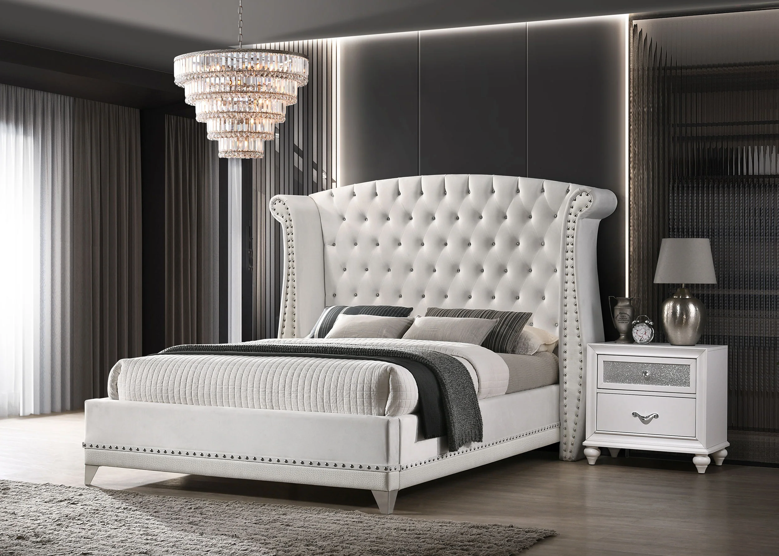 Barzini Wingback Platform Bed - Image 22